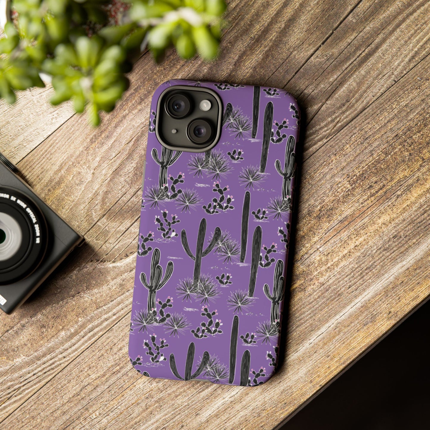Purple Cactus Love Phone Case