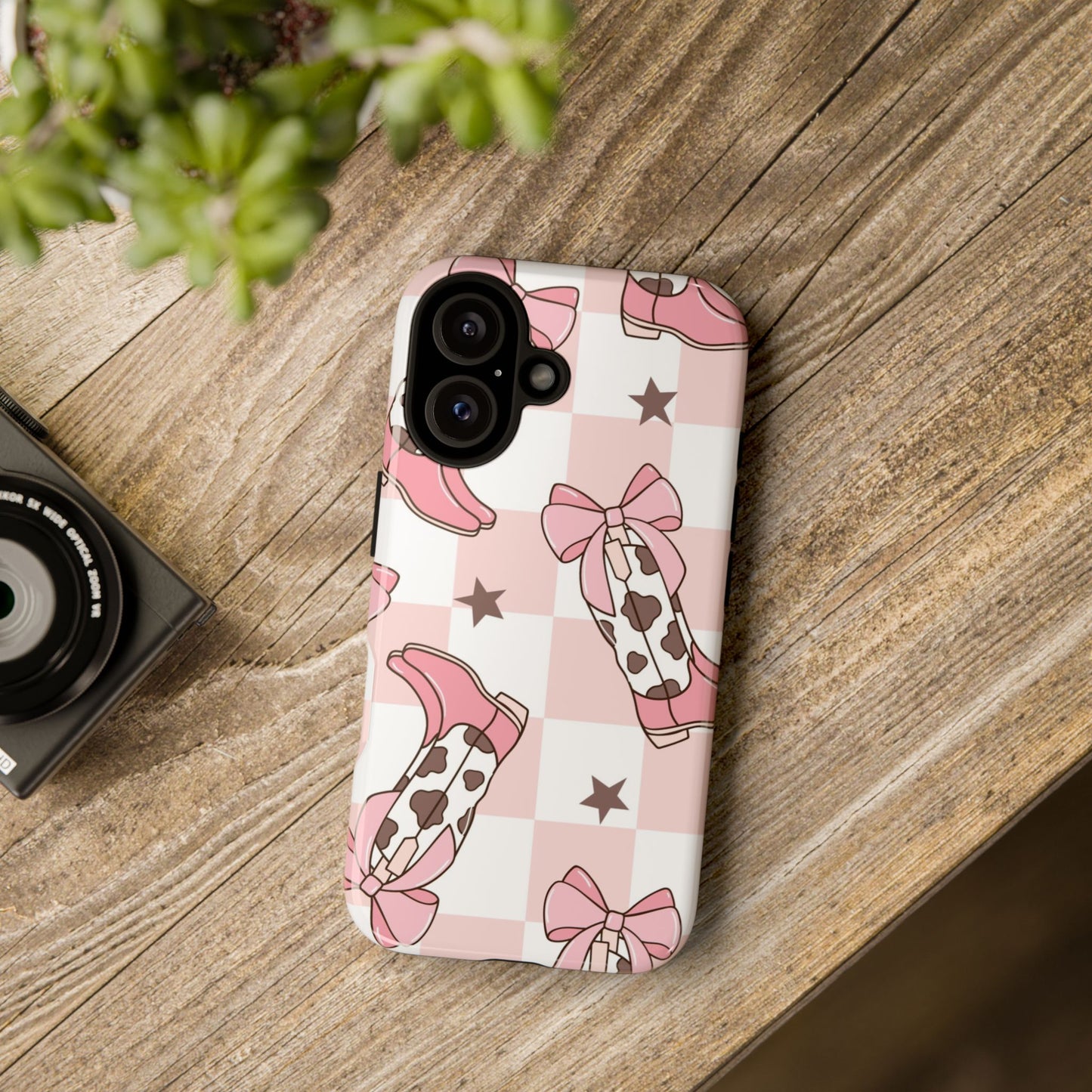 Cowboy Boots and Bows Protective Phone Case