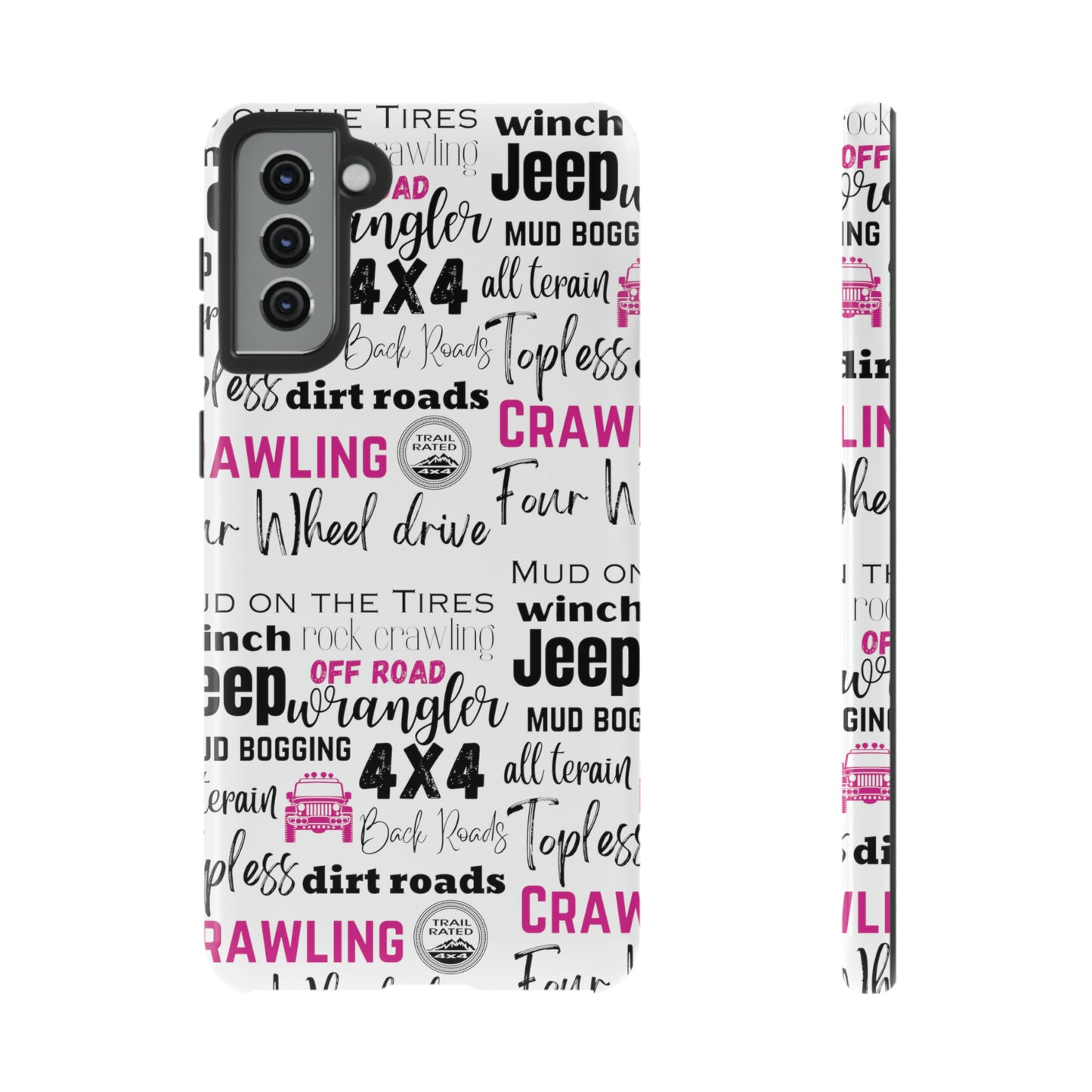 Off Road Subway Art Splash of Pink Protective Phone Case for Iphone, Samsung and Google Phones