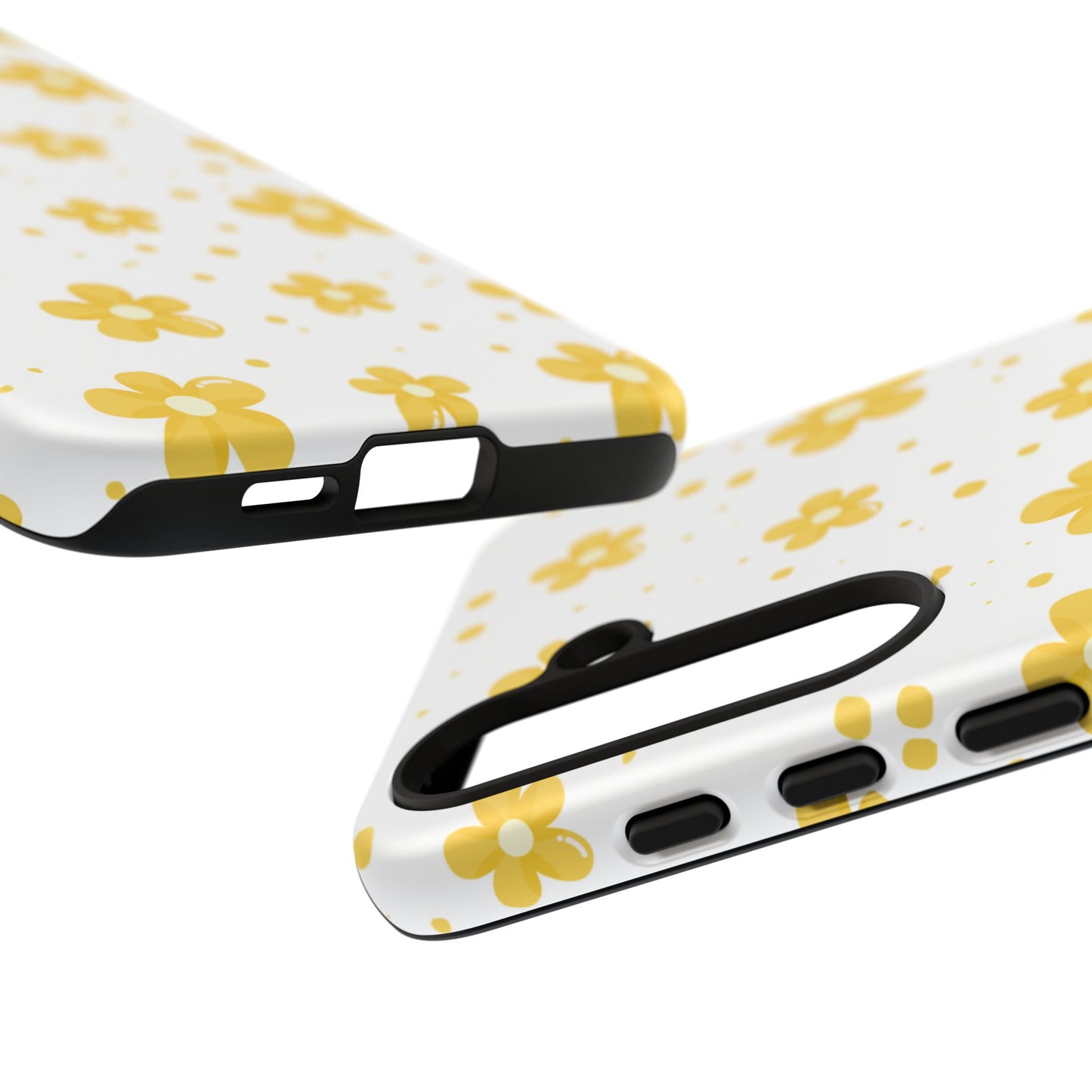 Yellow Flowers Protective Phone Case for Google, Apple and Samsung Phones