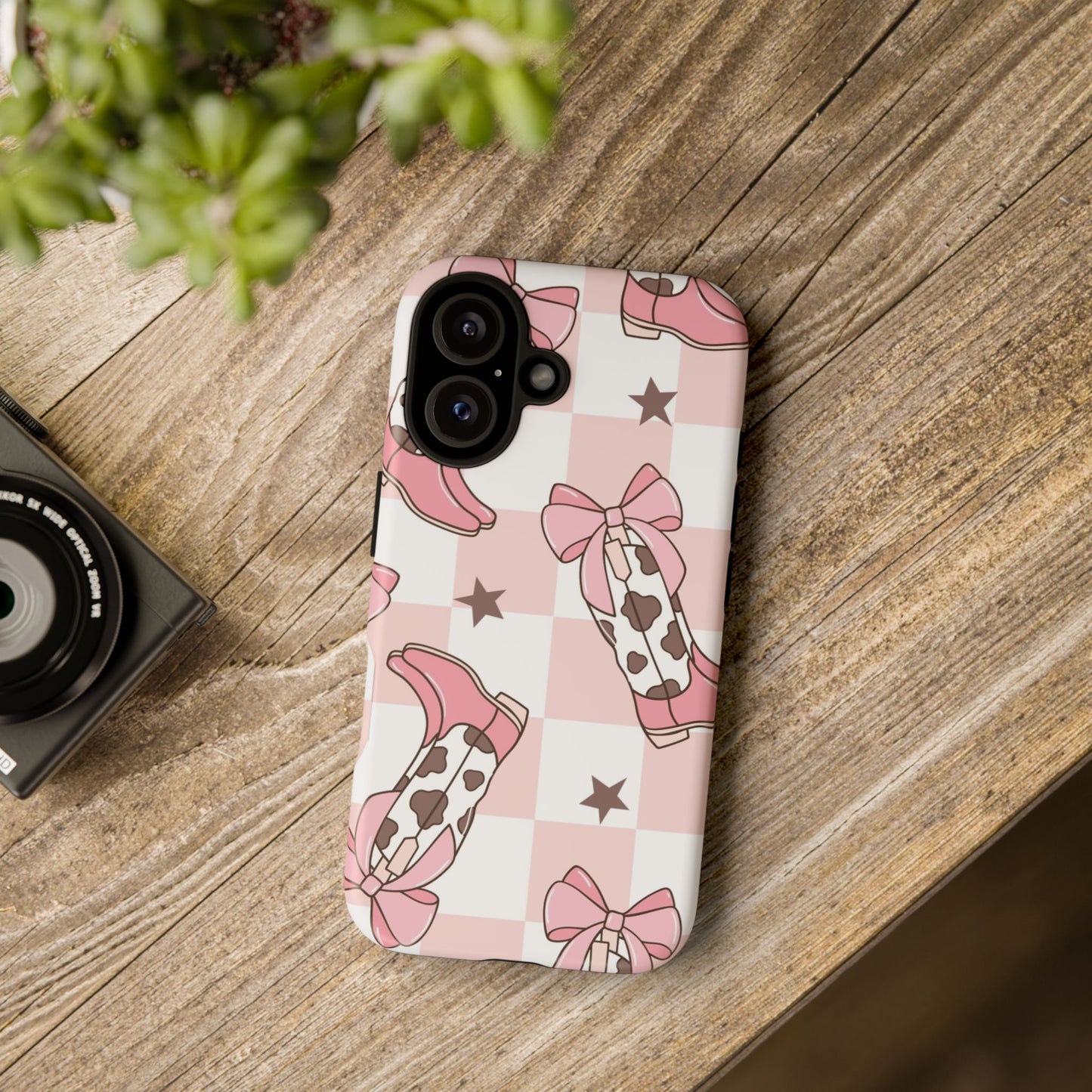 Cowboy Boots and Bows Protective Phone Case