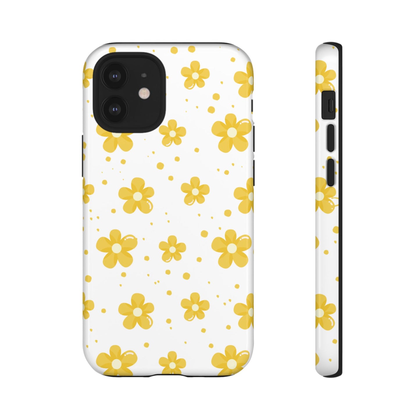 Yellow Flowers Protective Phone Case for Google, Apple and Samsung Phones