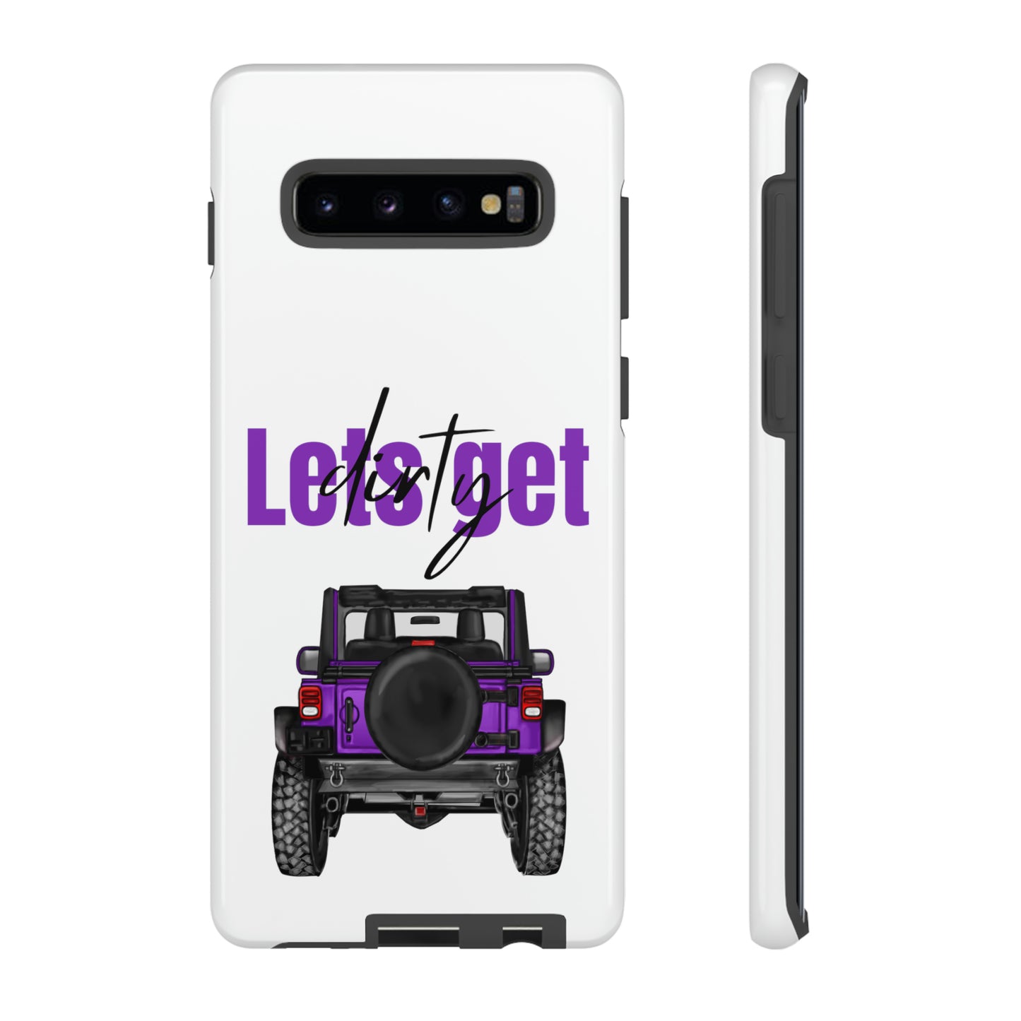 Lets Get Dirty Protective Phone Case for Iphone, Google and Samsung Purple