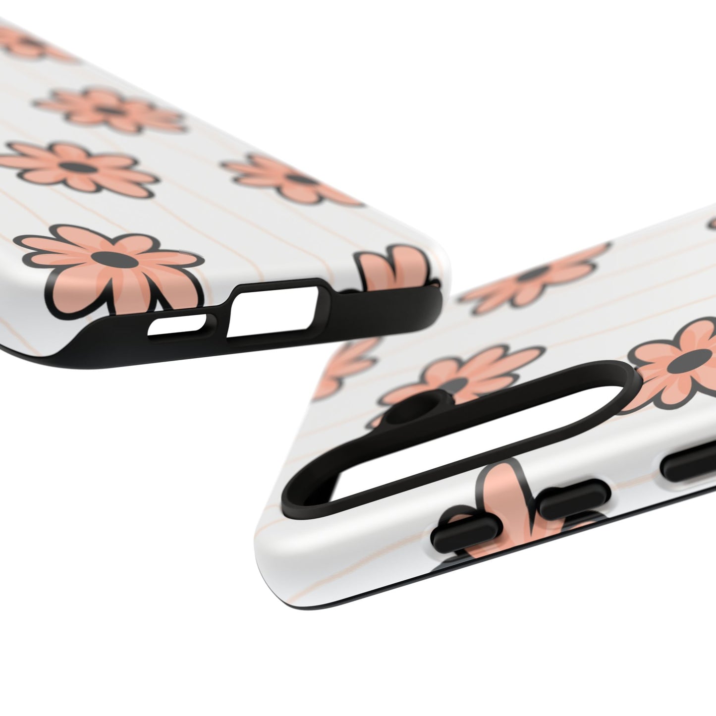 Pink Flowers Protective Phone Case
