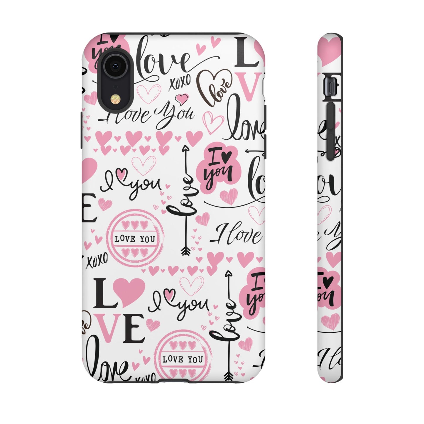Valentine Love Pink Protective Phone Case for Iphone, Samsung and Google Devices