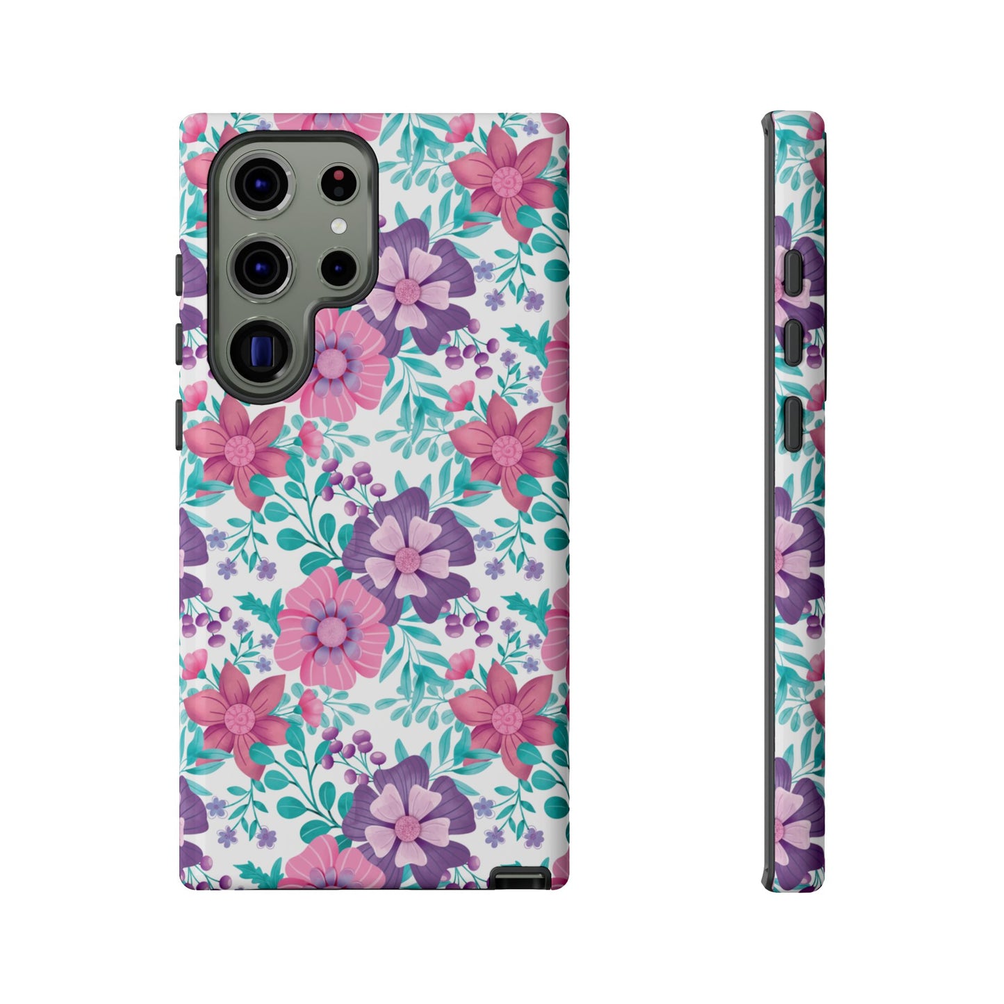 Pastel Flowers Protective Phone Case