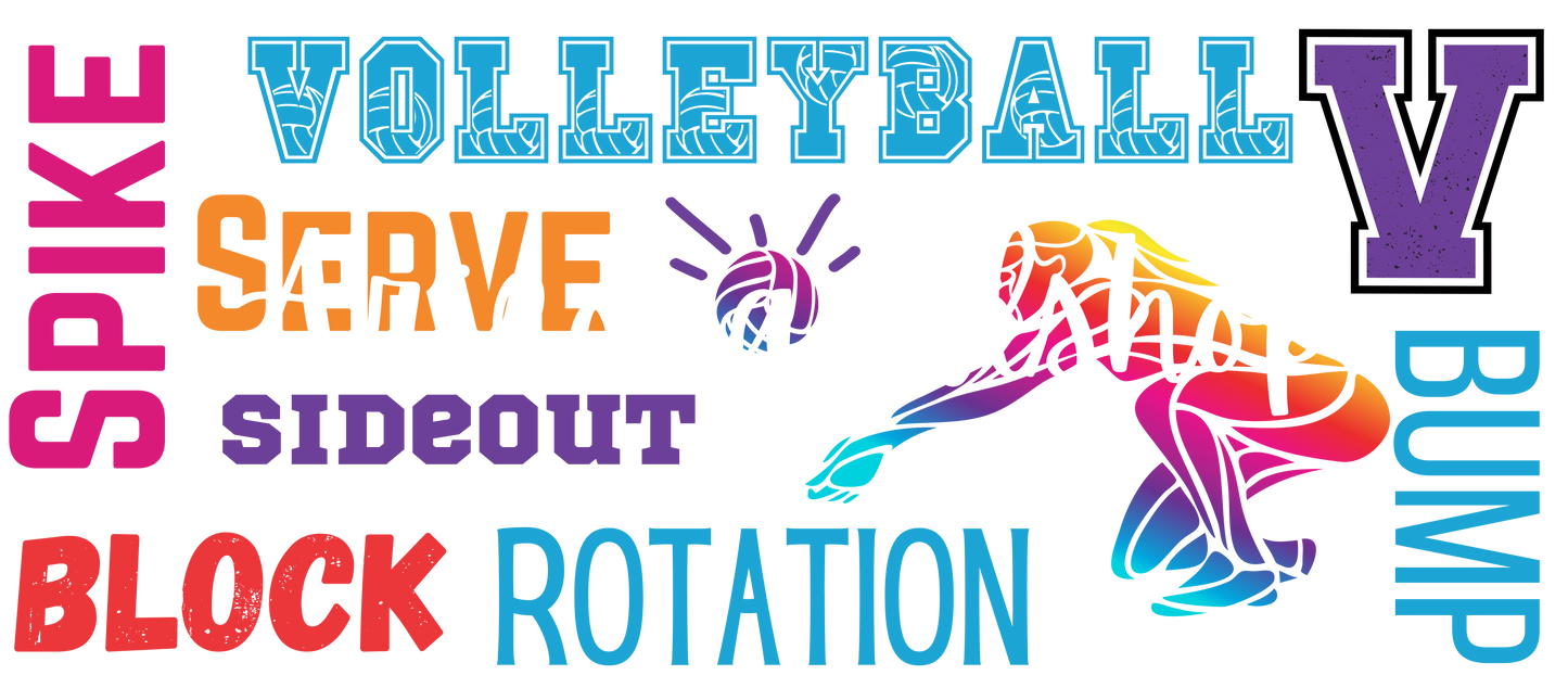 Digital Download - Rainbow Volleyball Wrap design