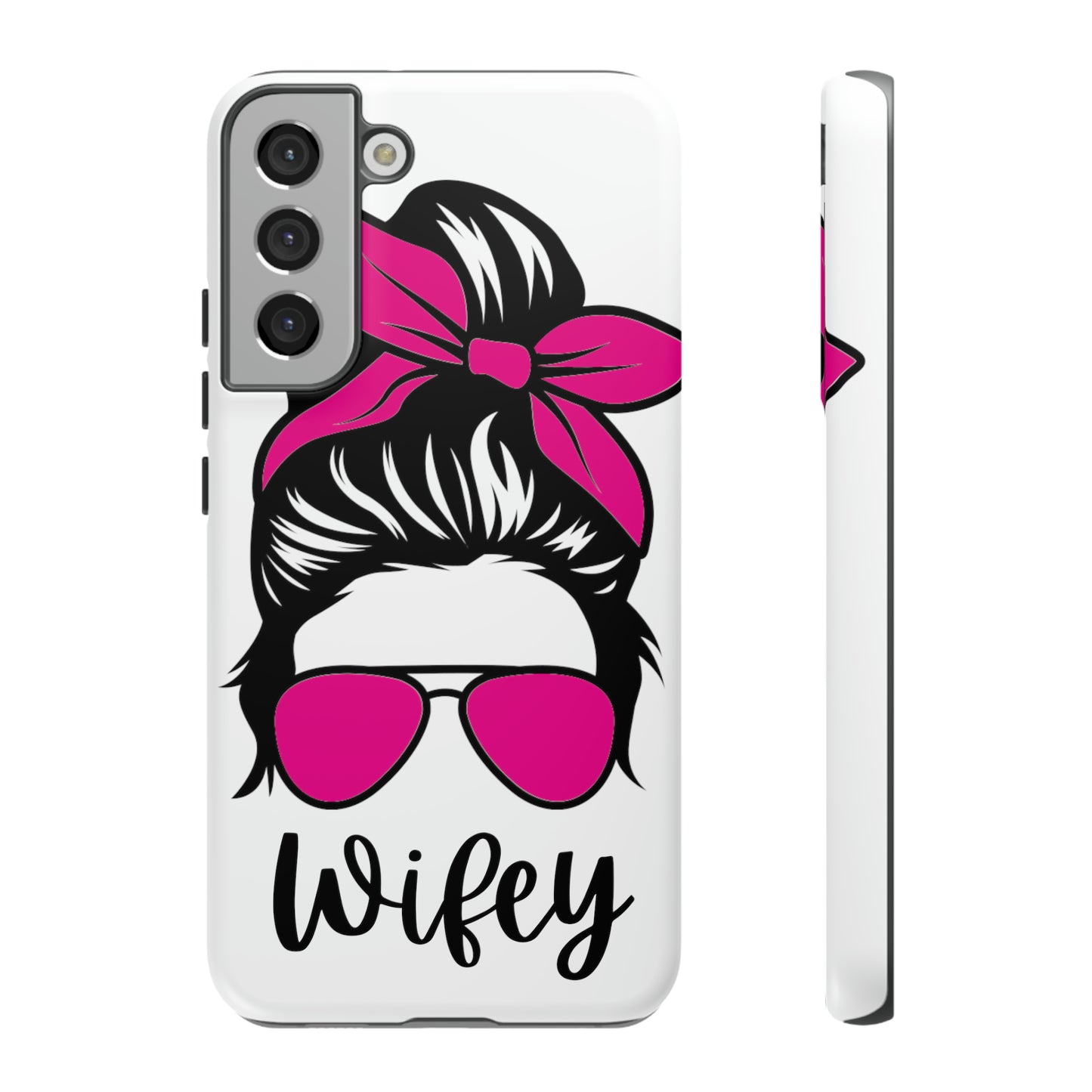 Pink Wifey Protective Case for IPhone, Samsung and Google