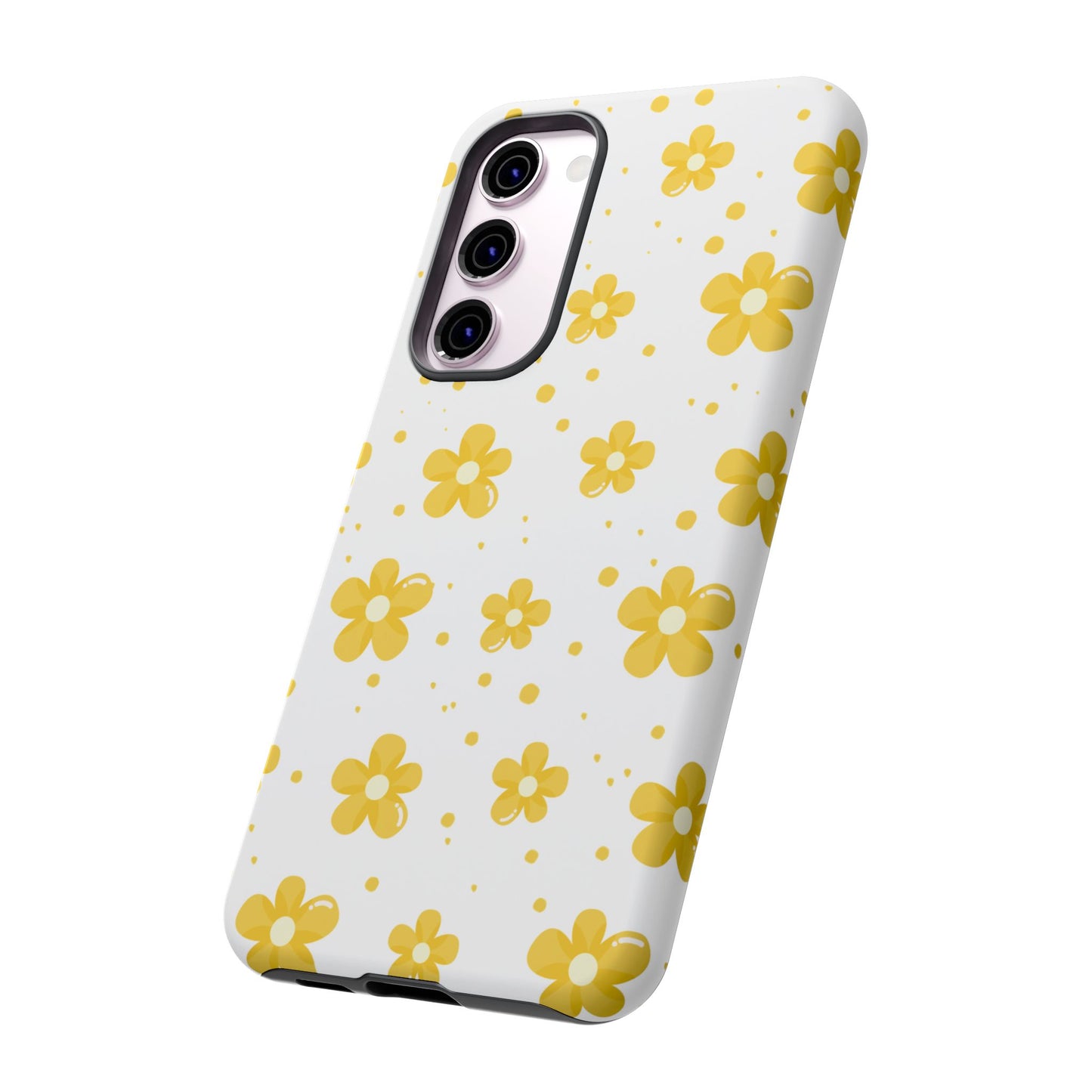 Yellow Flowers Protective Phone Case for Google, Apple and Samsung Phones