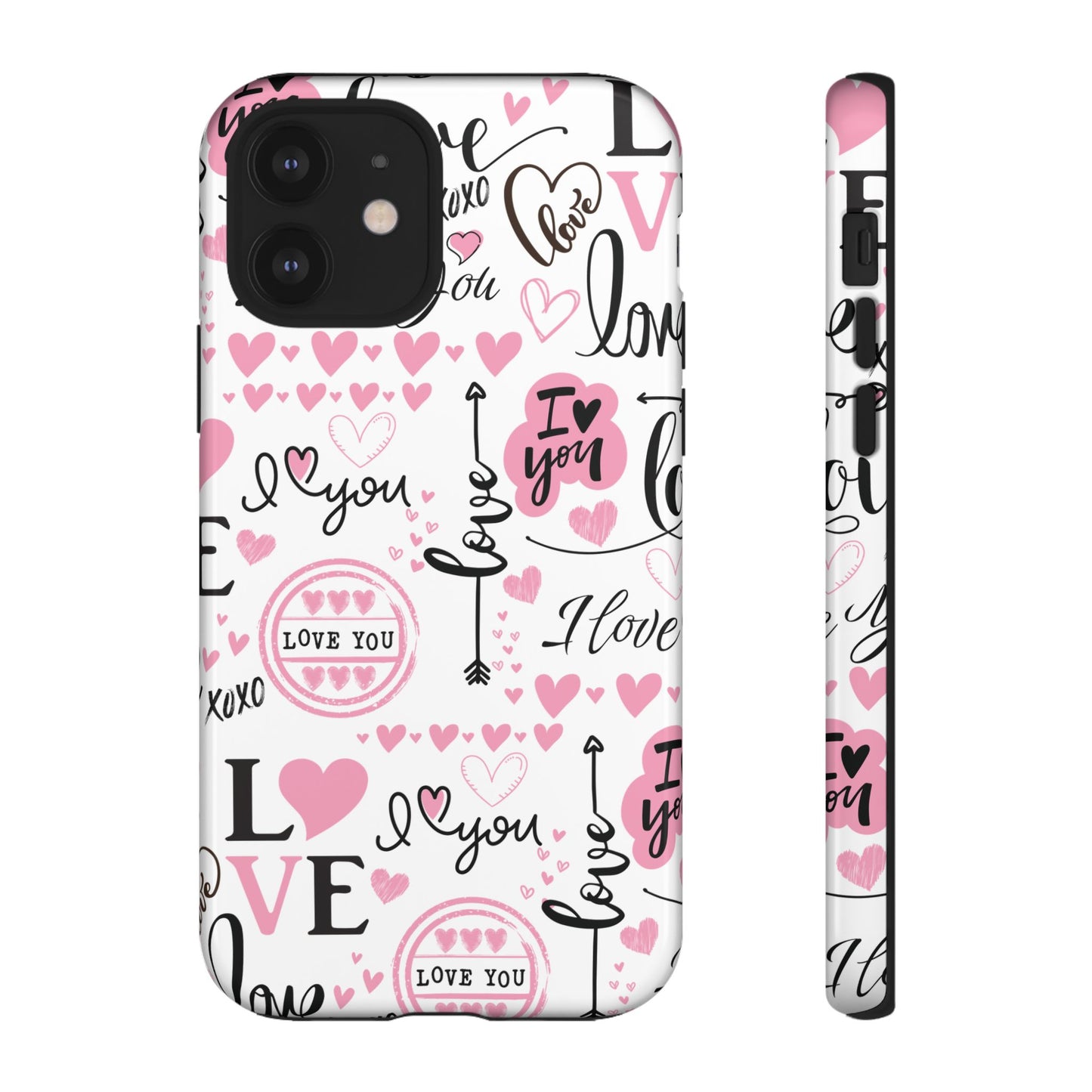 Valentine Love Pink Protective Phone Case for Iphone, Samsung and Google Devices