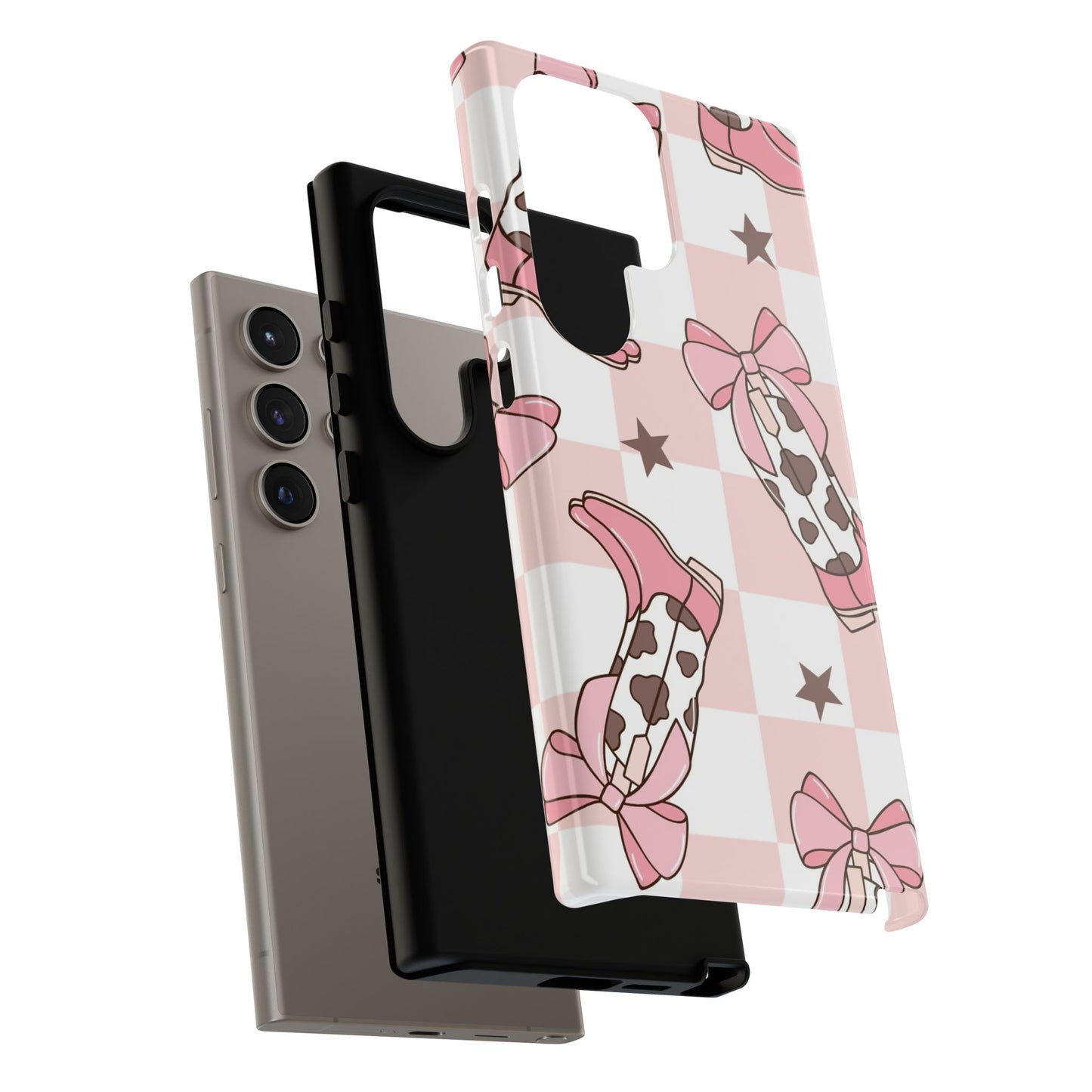 Cowboy Boots and Bows Protective Phone Case