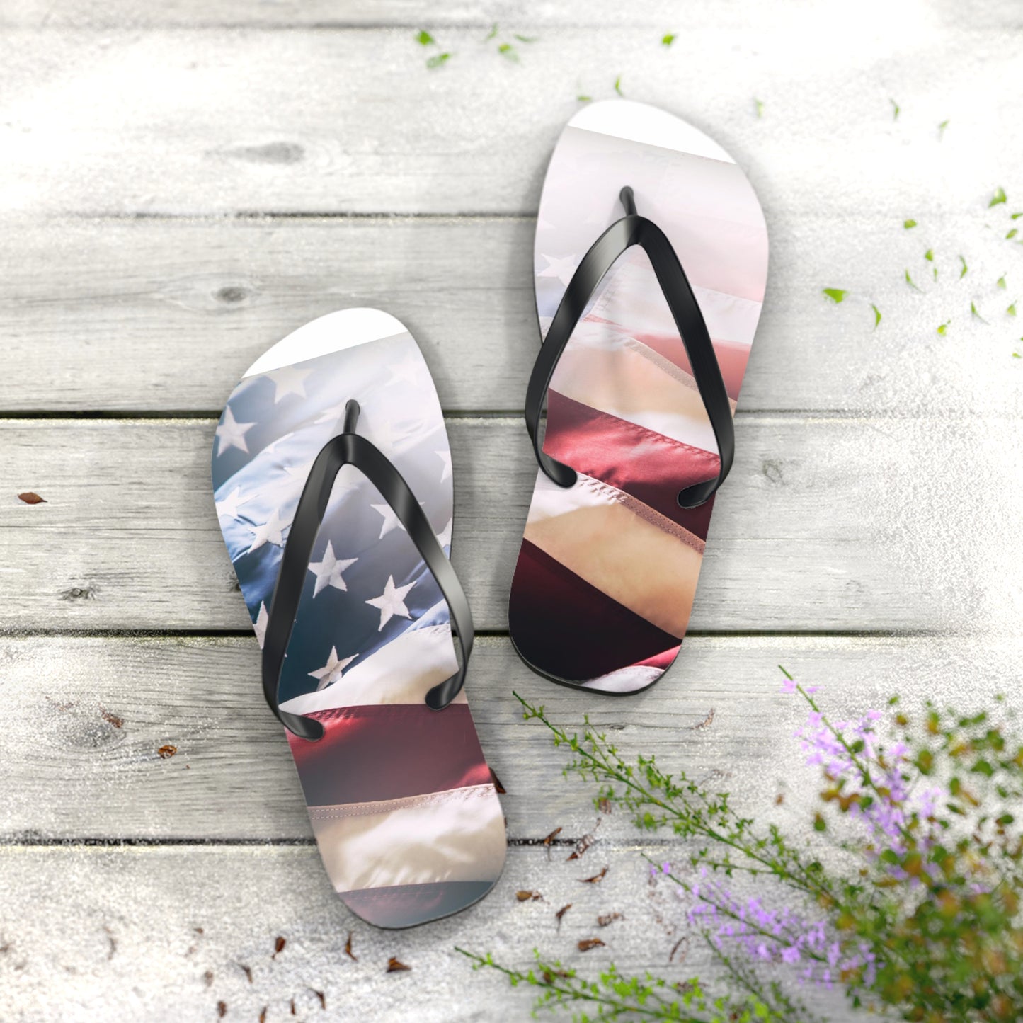 American Flag Summer Flip Flops
