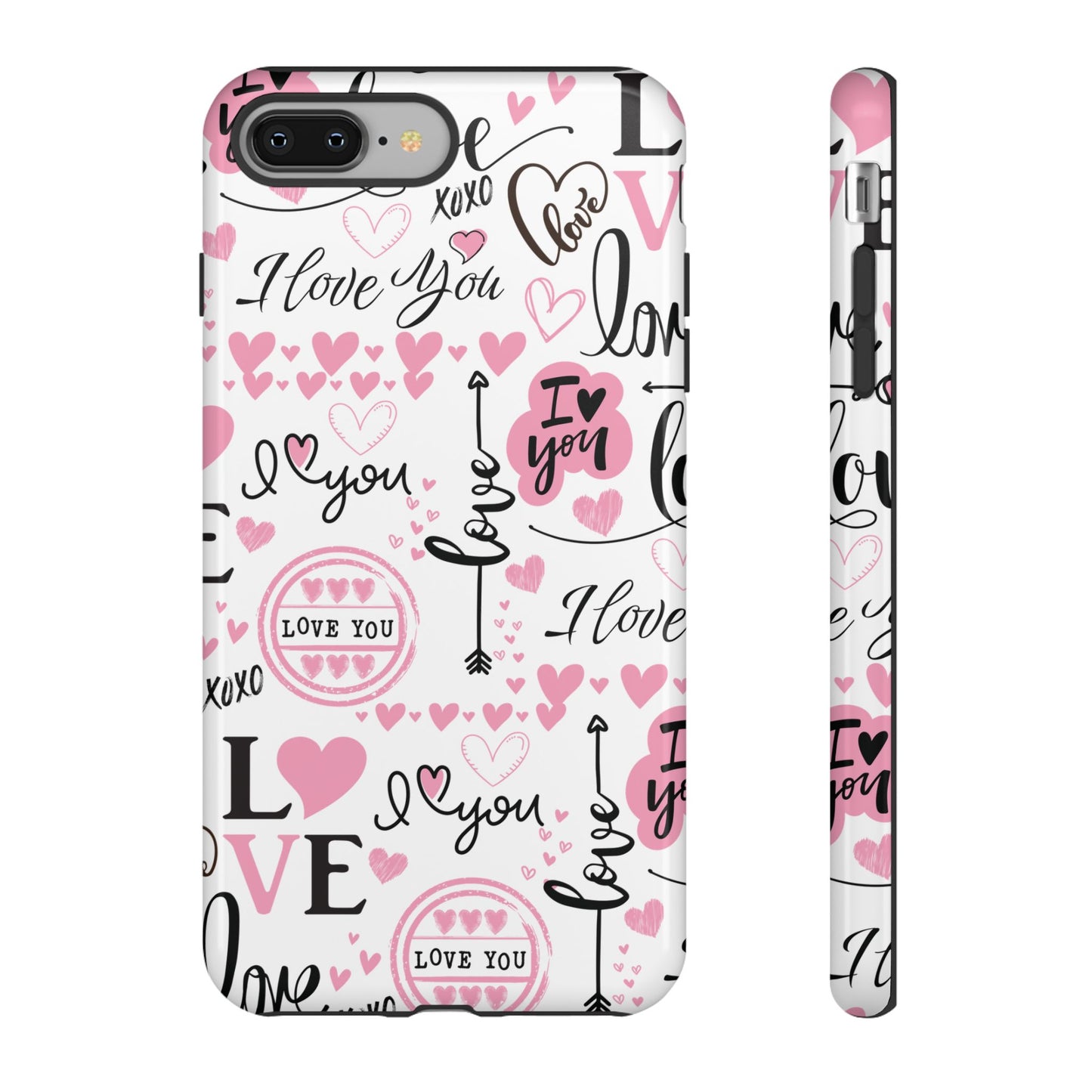 Valentine Love Pink Protective Phone Case for Iphone, Samsung and Google Devices