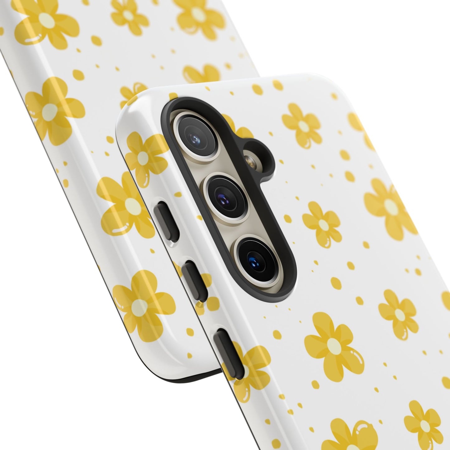 Yellow Flowers Protective Phone Case for Google, Apple and Samsung Phones