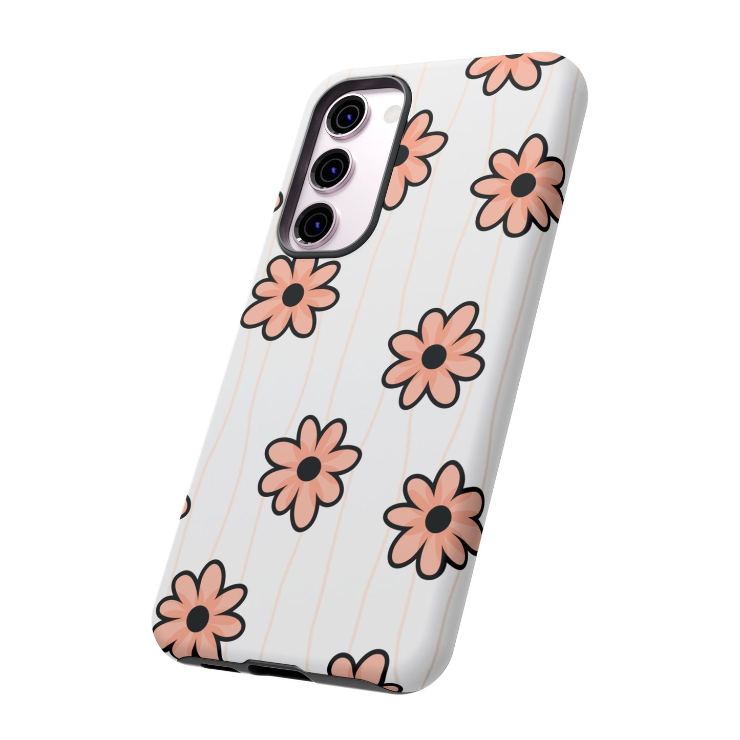 Pink Flowers Protective Phone Case