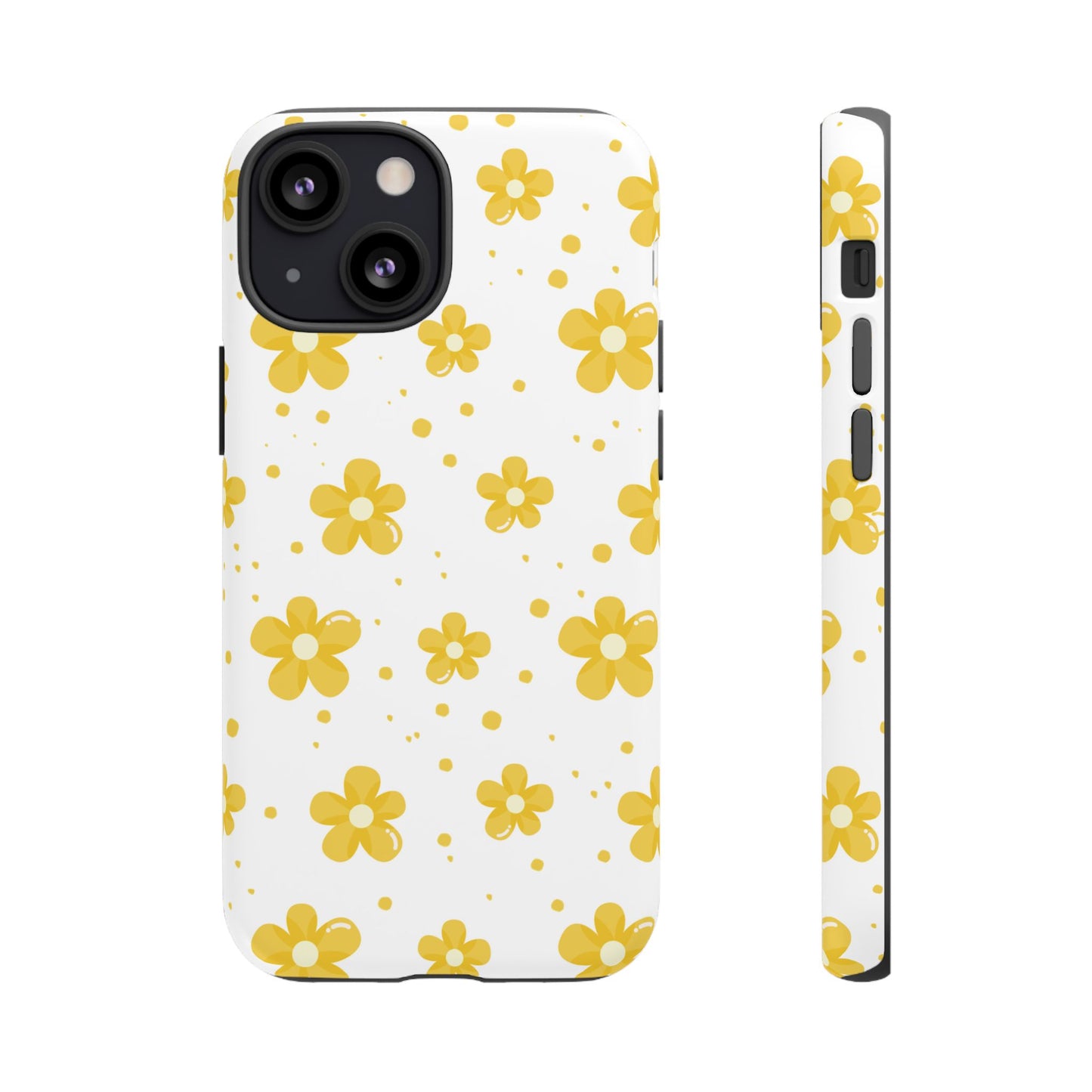 Yellow Flowers Protective Phone Case for Google, Apple and Samsung Phones