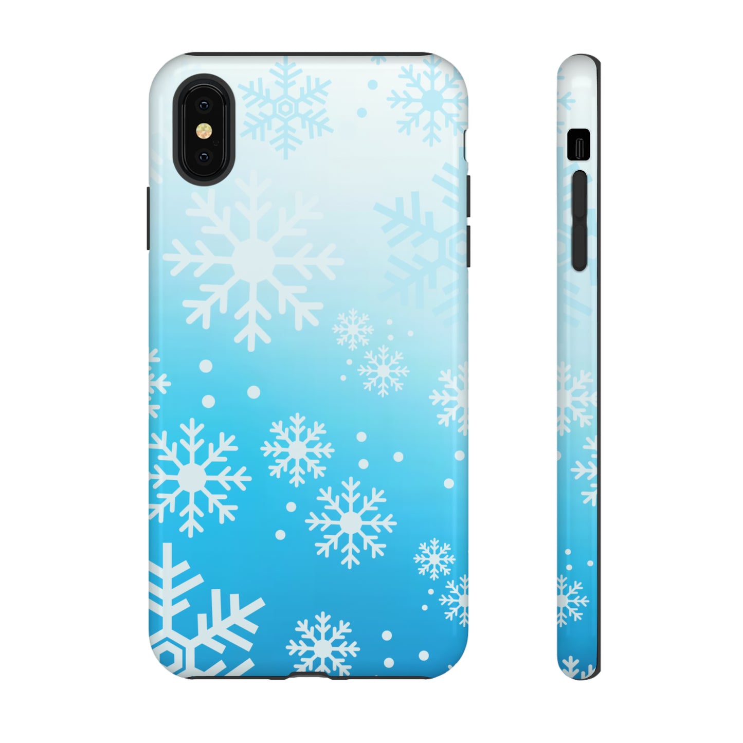 Winter, frozen, snowflake ombré protective phone case for Google, Samsung and IPhone