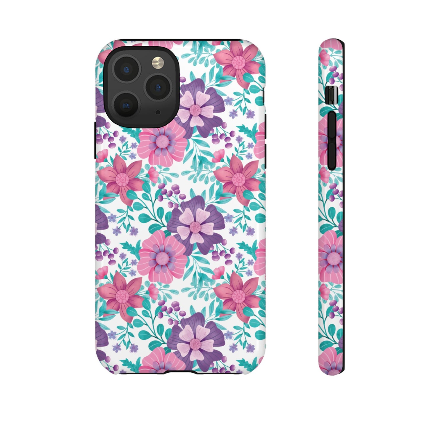 Pastel Flowers Protective Phone Case