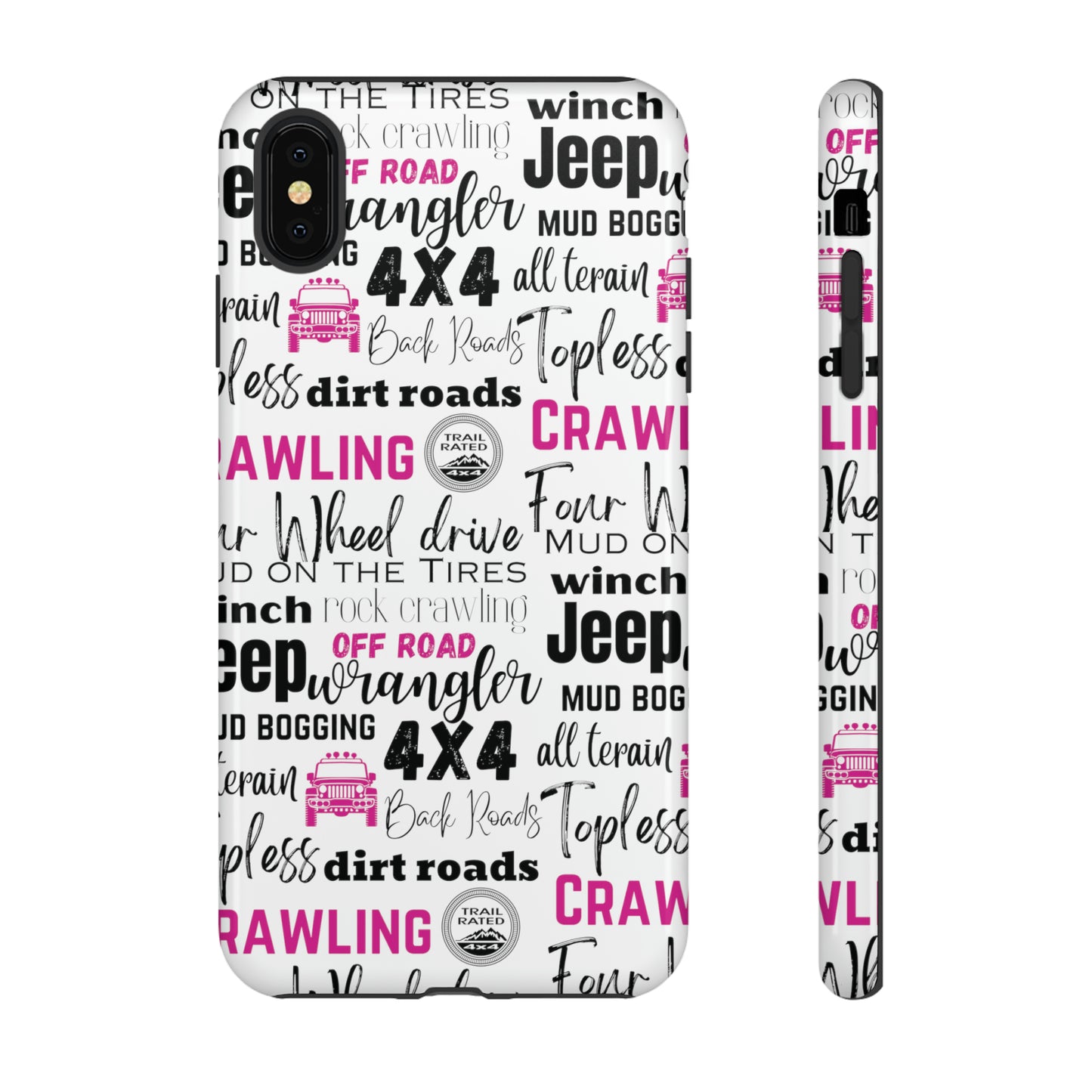 Off Road Subway Art Splash of Pink Protective Phone Case for Iphone, Samsung and Google Phones