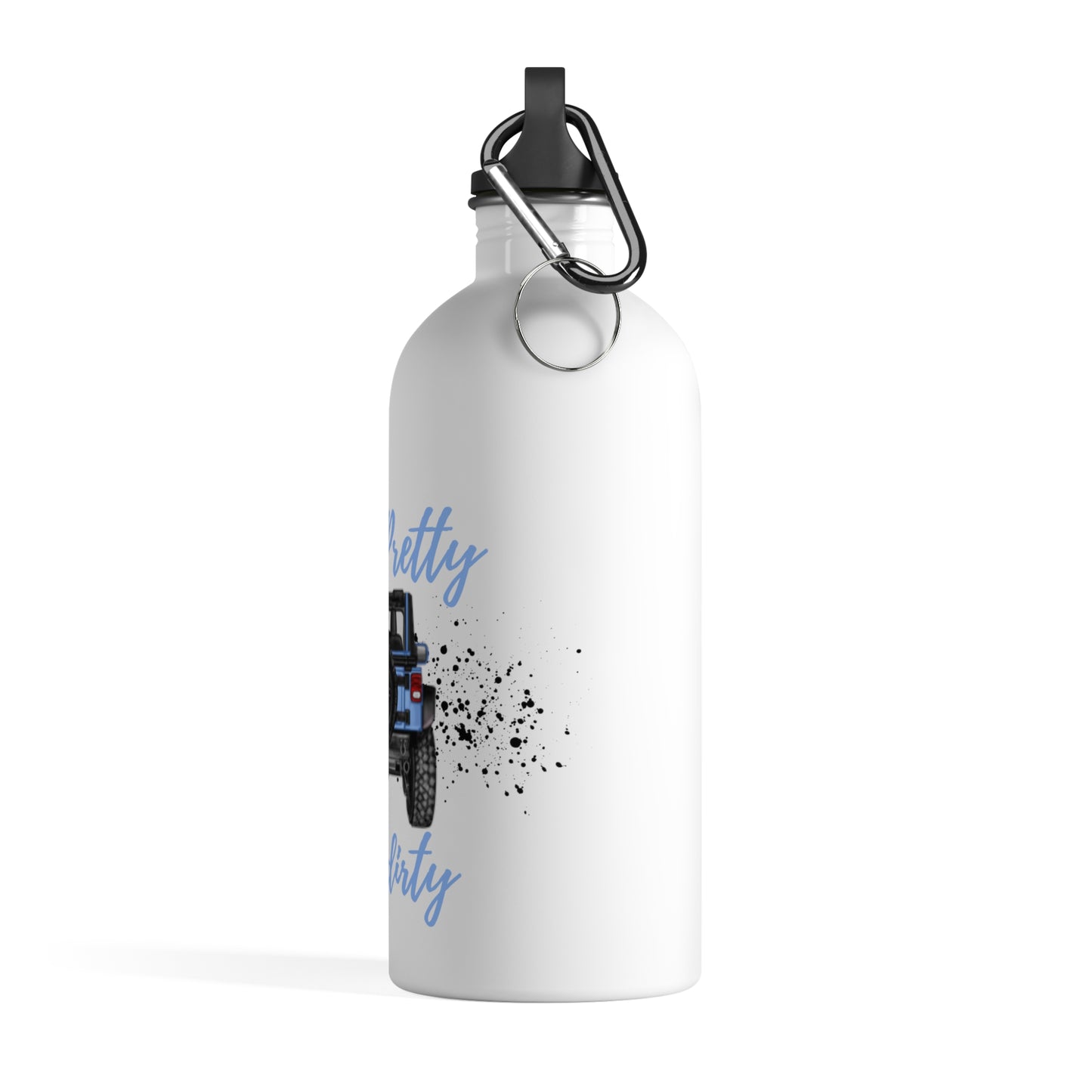 Look Pretty Play Dirty Blue Stainless Steel Water Bottle