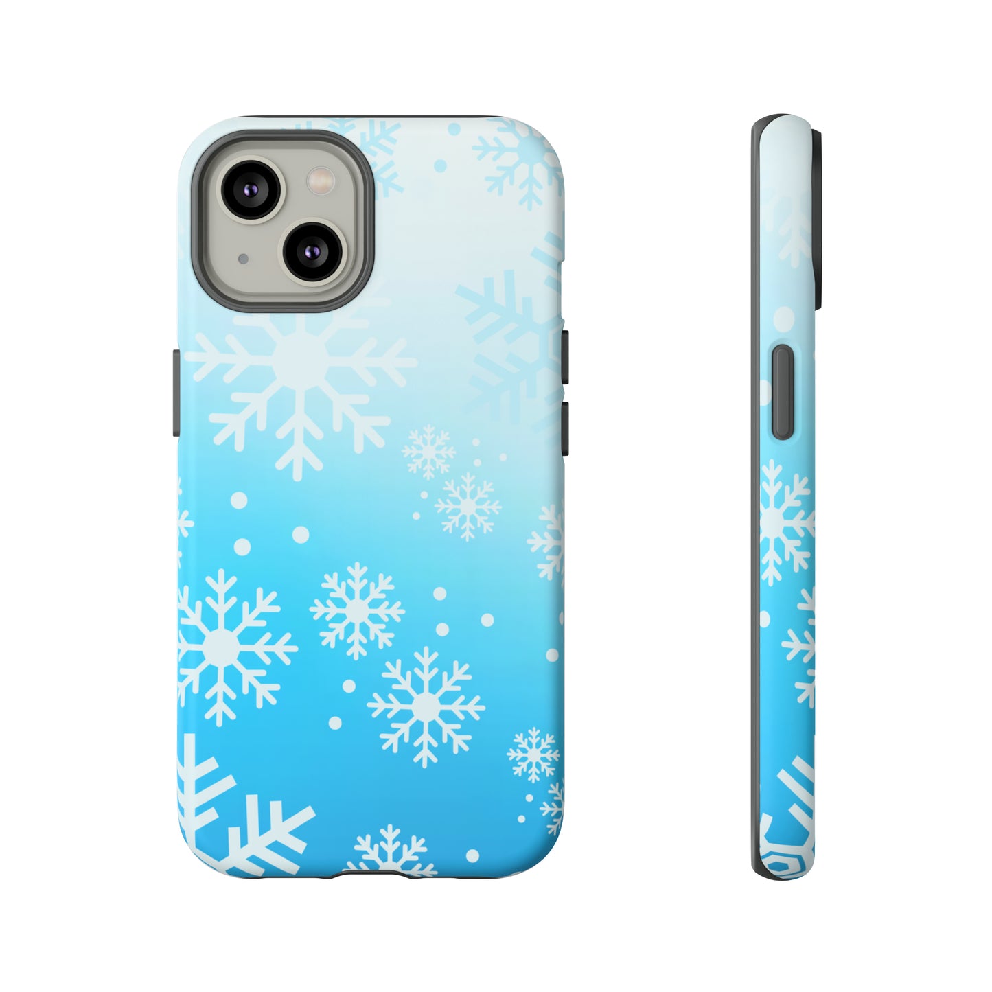 Winter, frozen, snowflake ombré protective phone case for Google, Samsung and IPhone