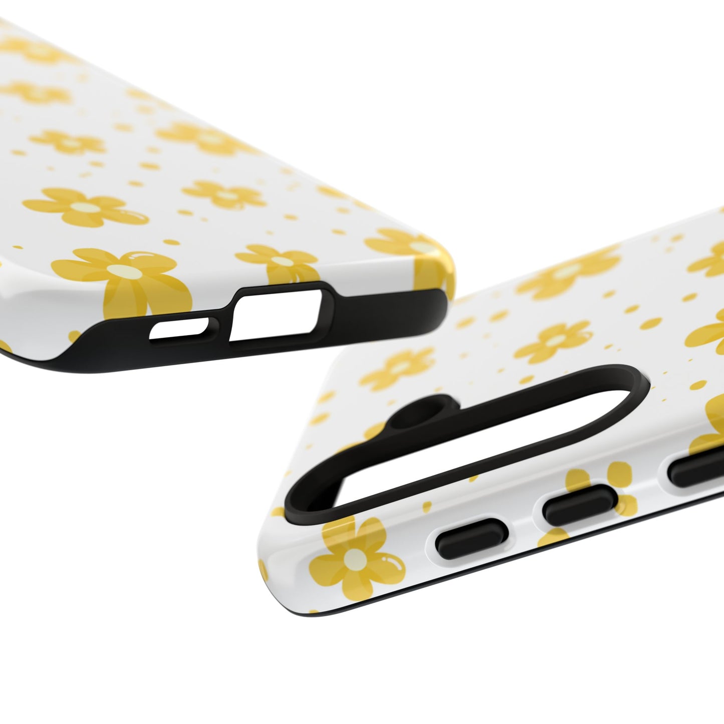 Yellow Flowers Protective Phone Case for Google, Apple and Samsung Phones