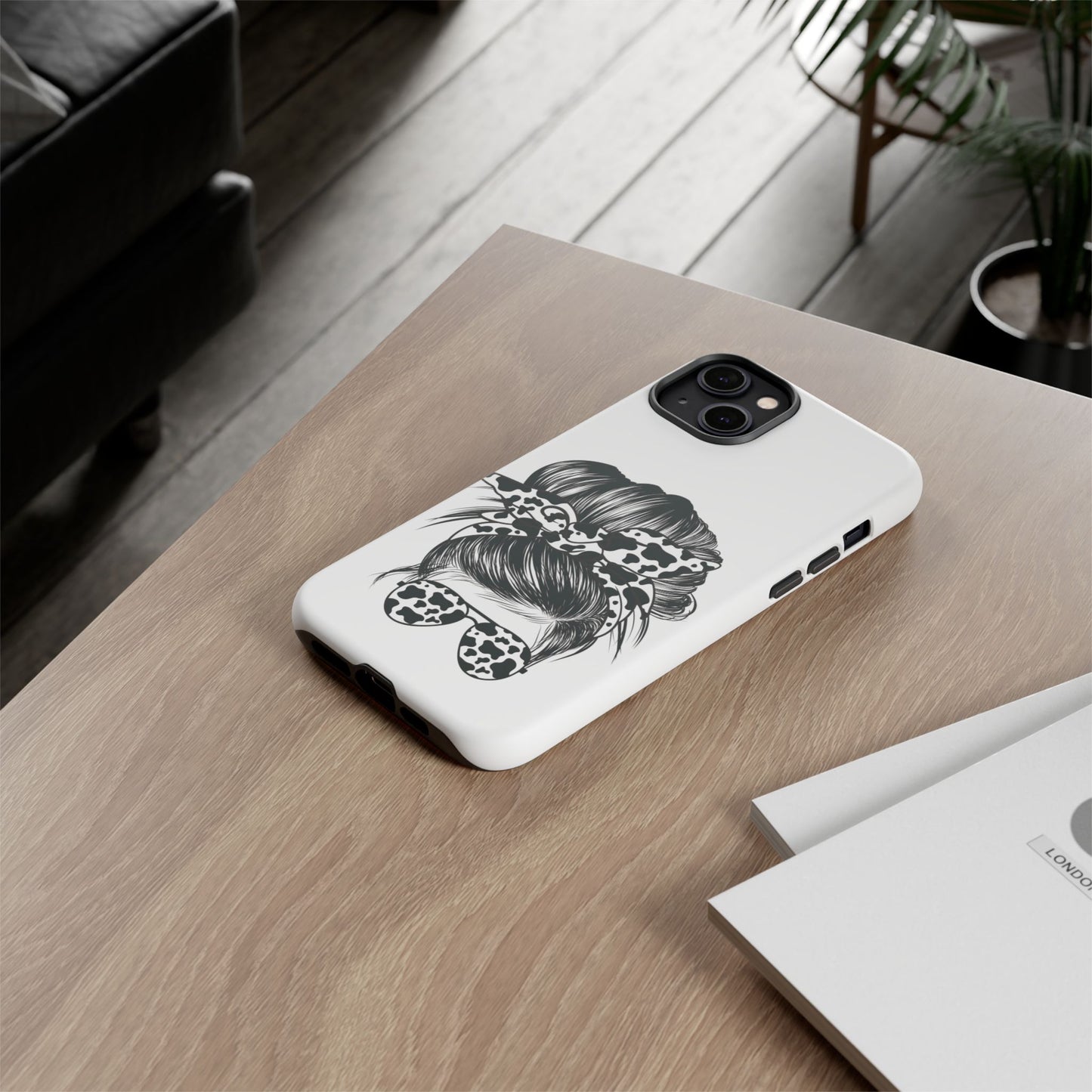 Cow Print Woman Mom Wife Protective Phone Case for Iphone, Samsung and Google Phones