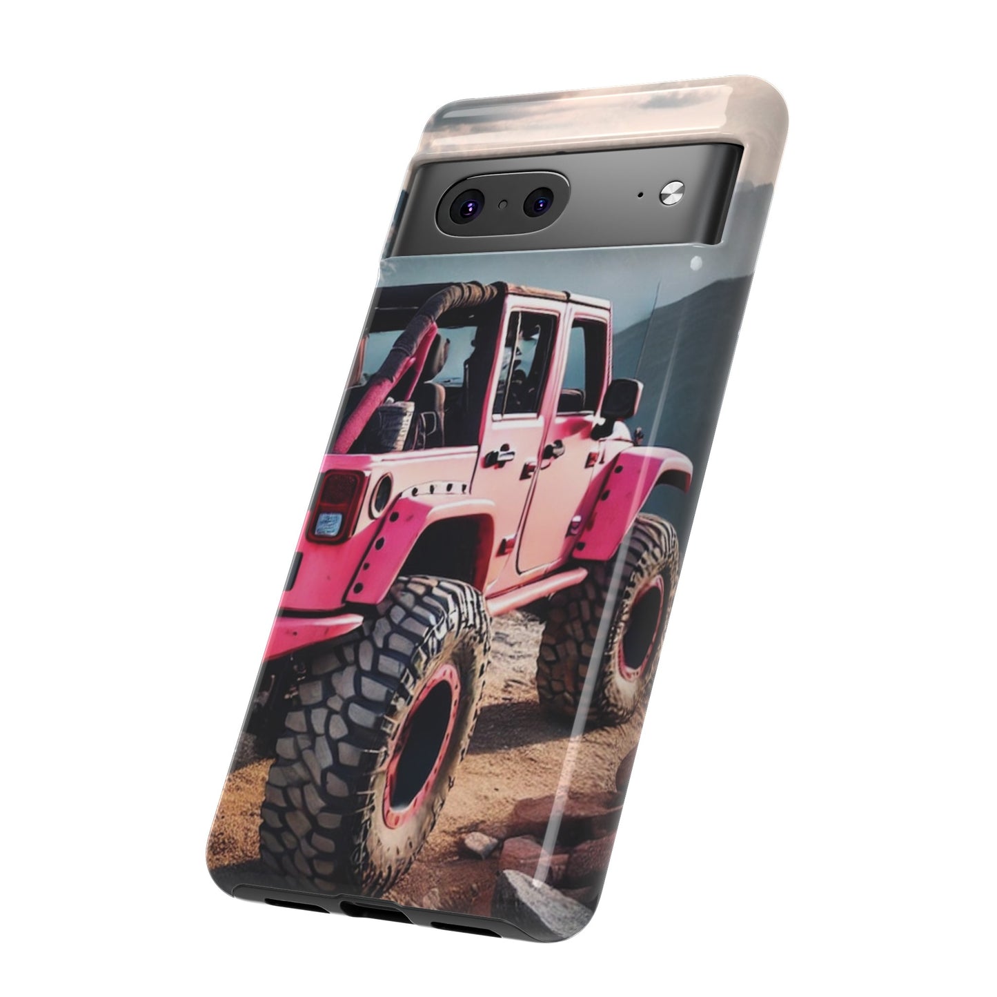 Pink Jeep Protective Phone Case