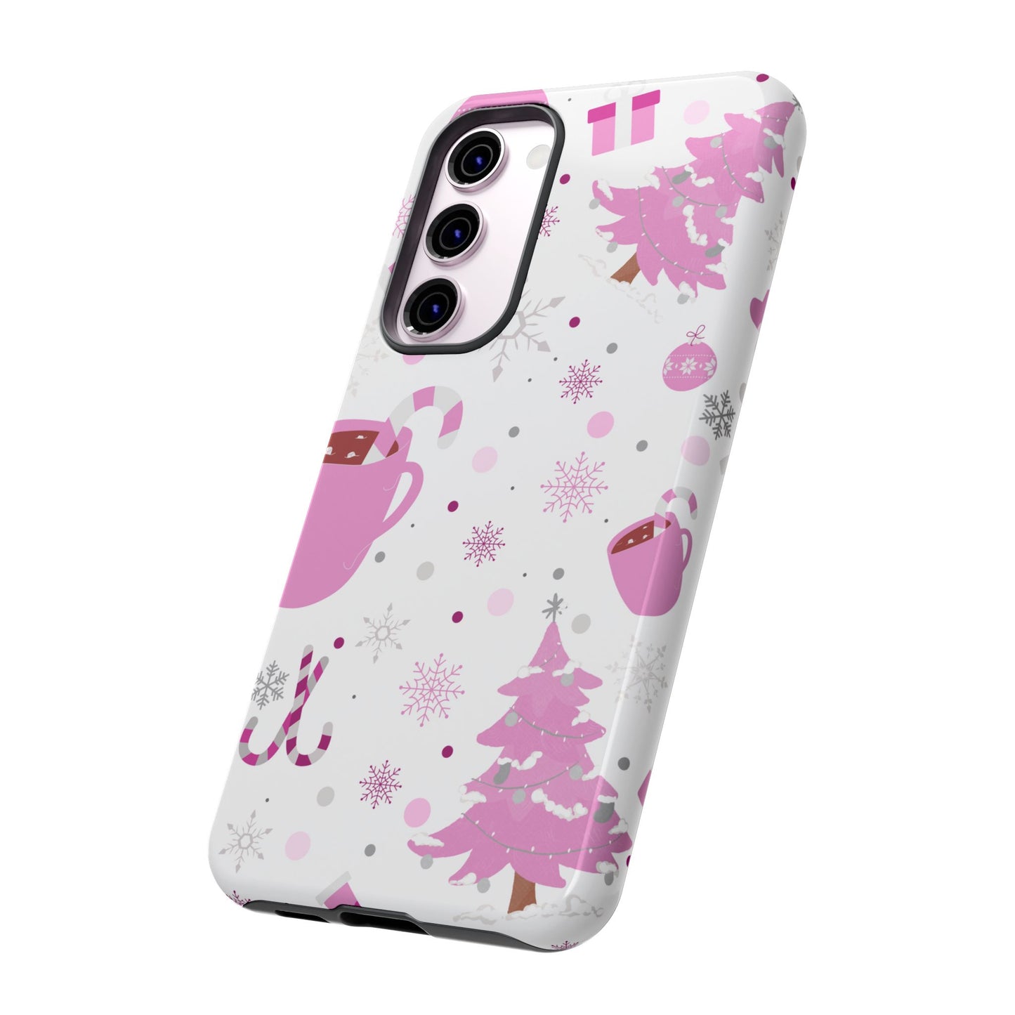 Pink Christmas Protective Case for Iphone, Samsung and