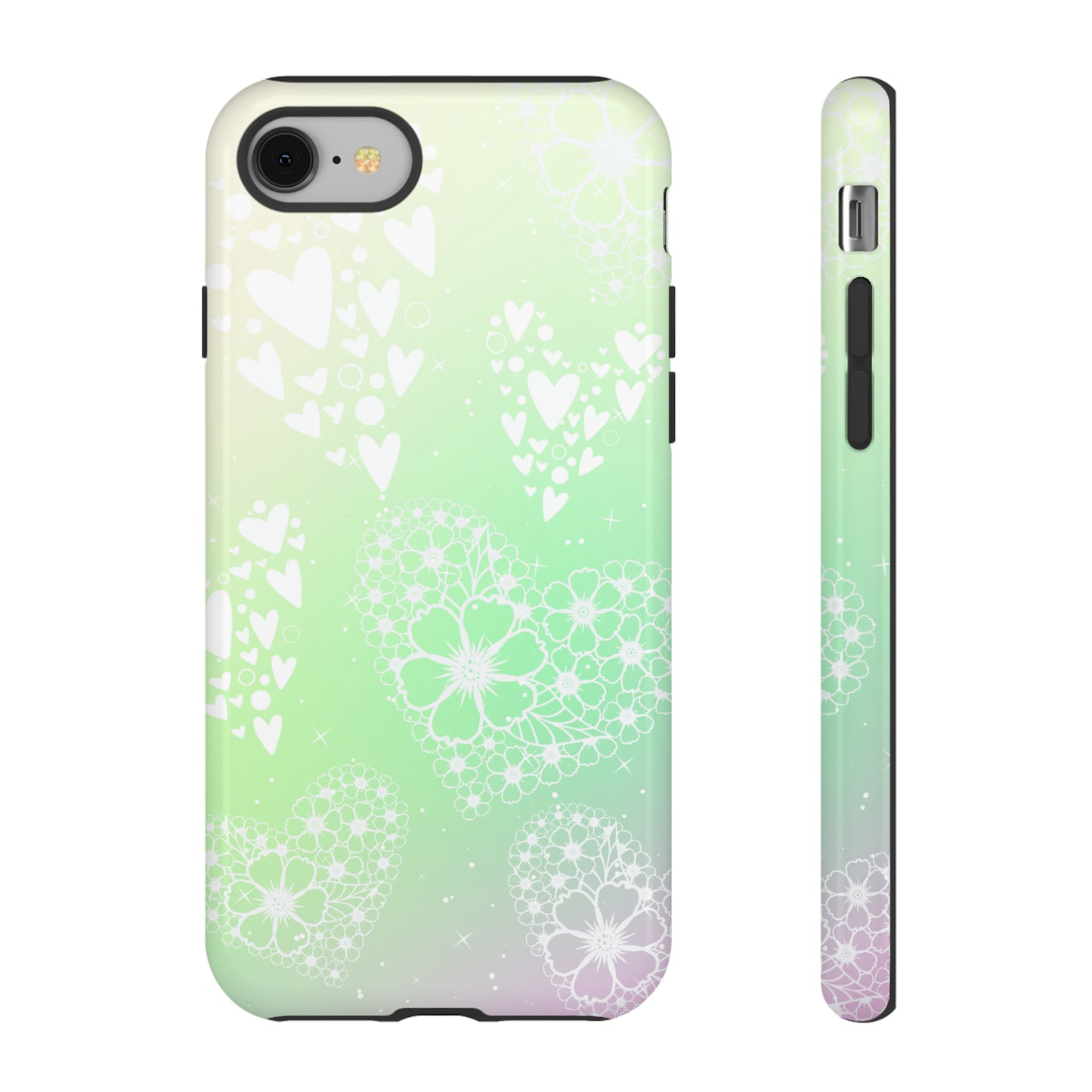 Pastel Heart Ombre Protective Case for Iphone, Google and Samsung