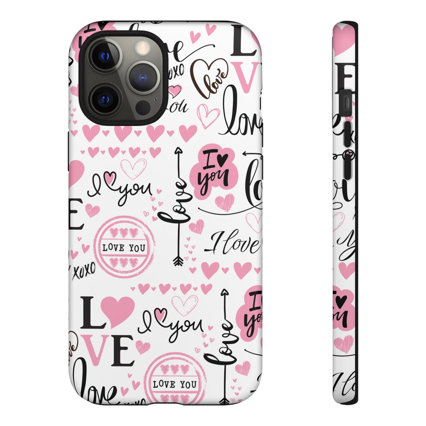 Valentine Love Pink Protective Phone Case for Iphone, Samsung and Google Devices