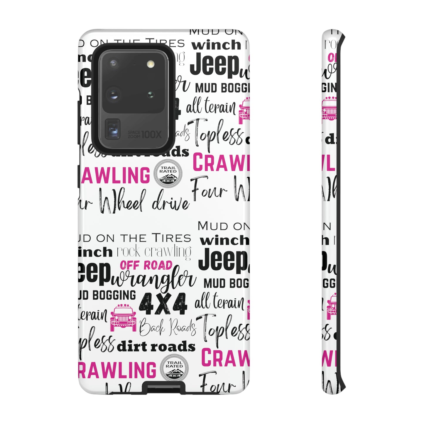 Off Road Subway Art Splash of Pink Protective Phone Case for Iphone, Samsung and Google Phones