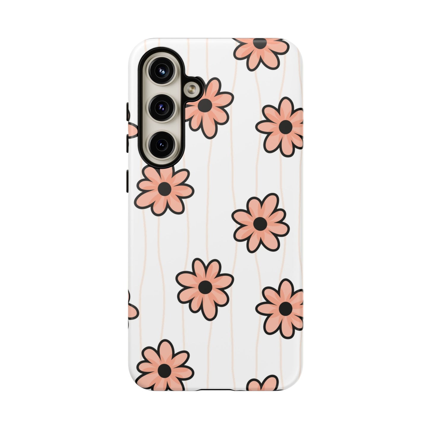 Pink Flowers Protective Phone Case