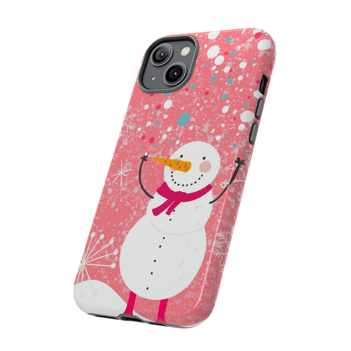 Pink Snowman Protective Case for Iphone, Samsung and a Google phones