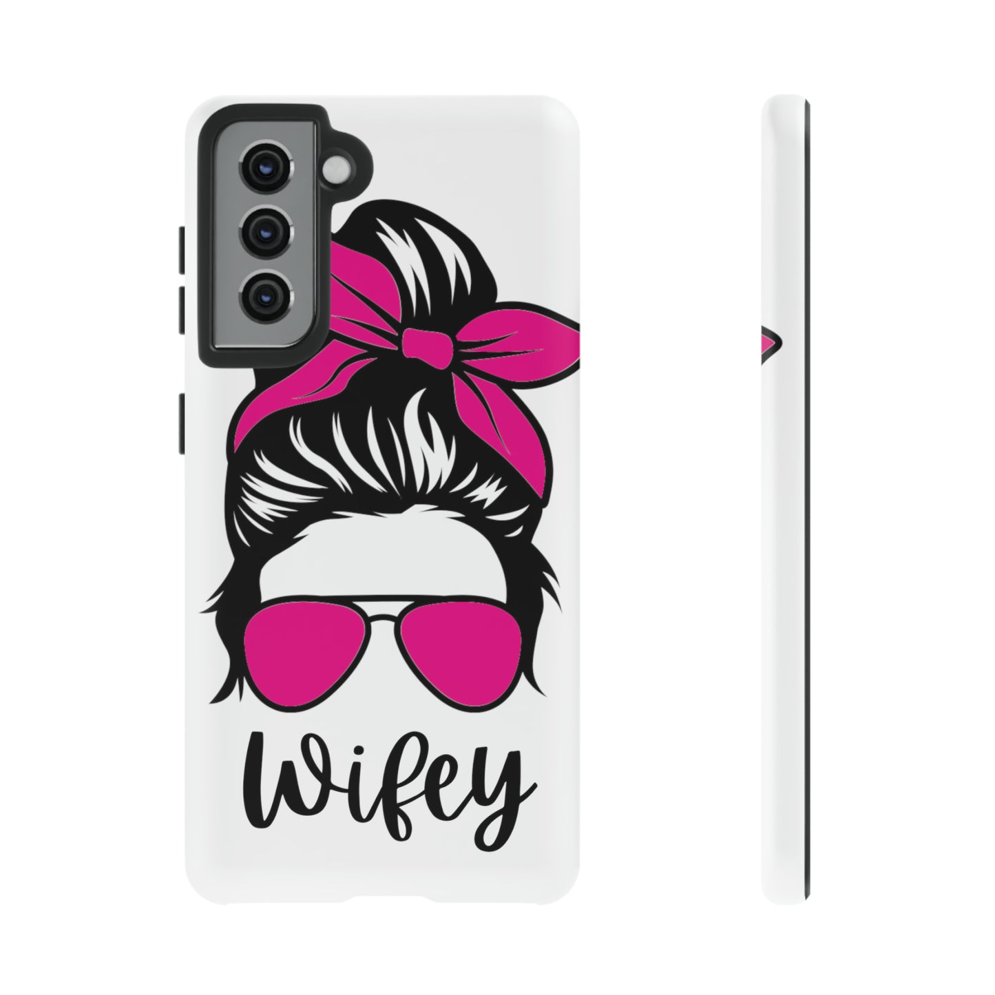 Pink Wifey Protective Case for IPhone, Samsung and Google