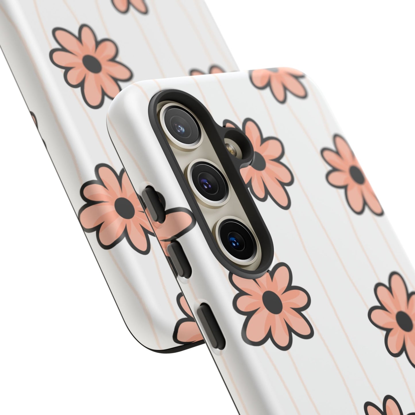 Pink Flowers Protective Phone Case