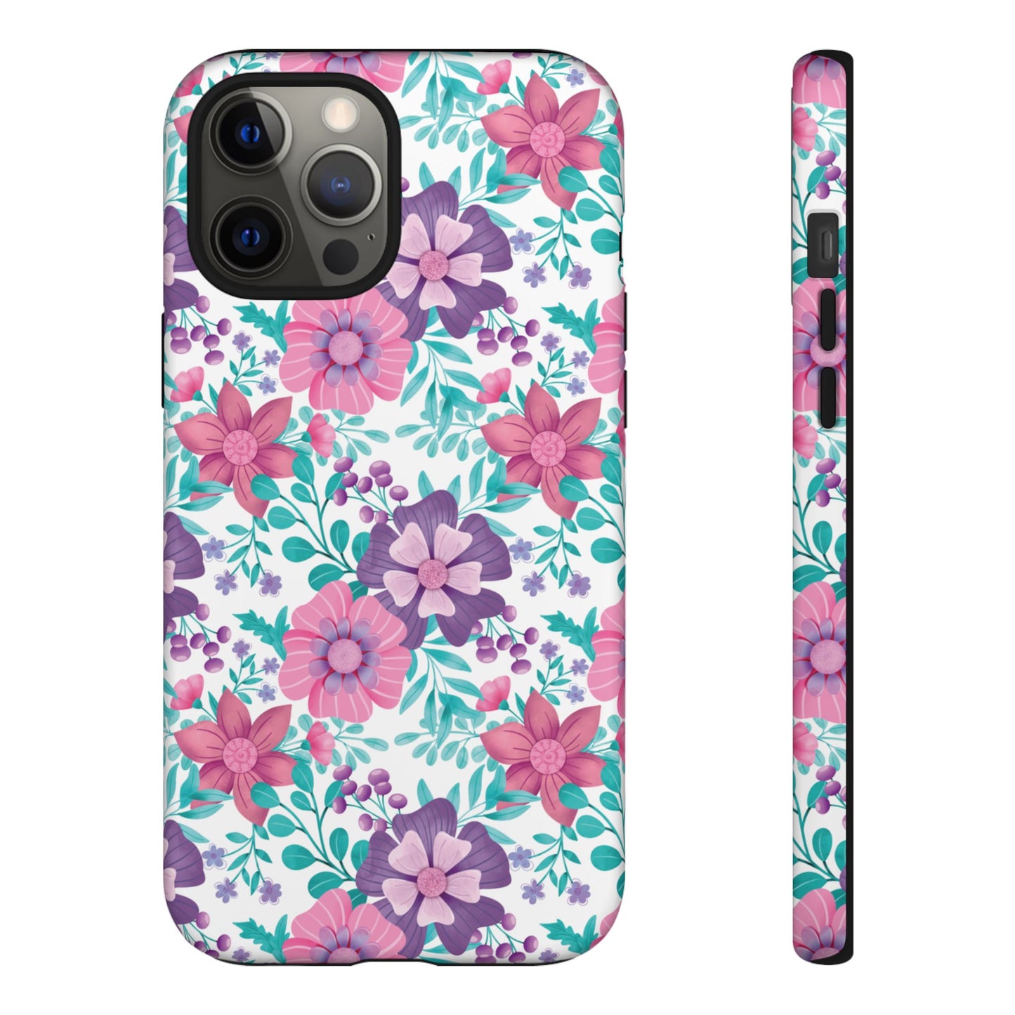 Pastel Flowers Protective Phone Case