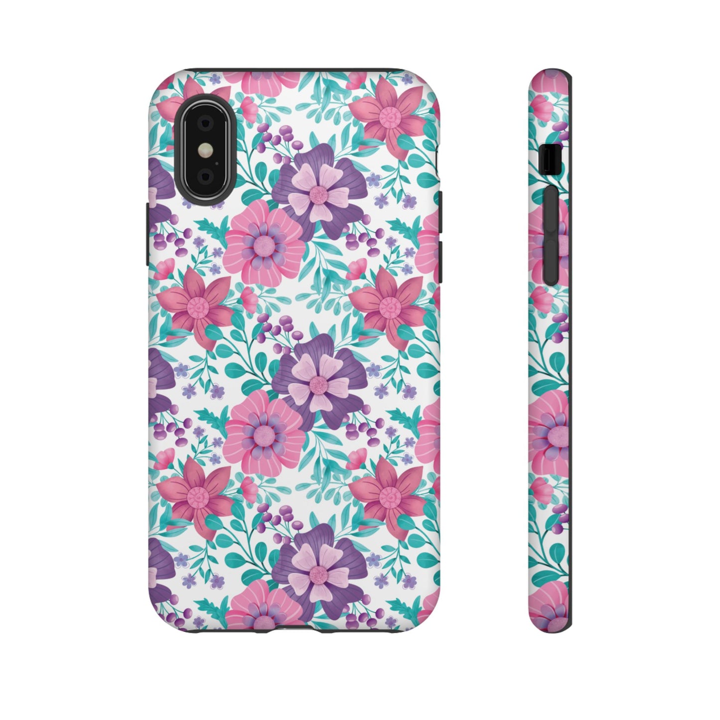 Pastel Flowers Protective Phone Case