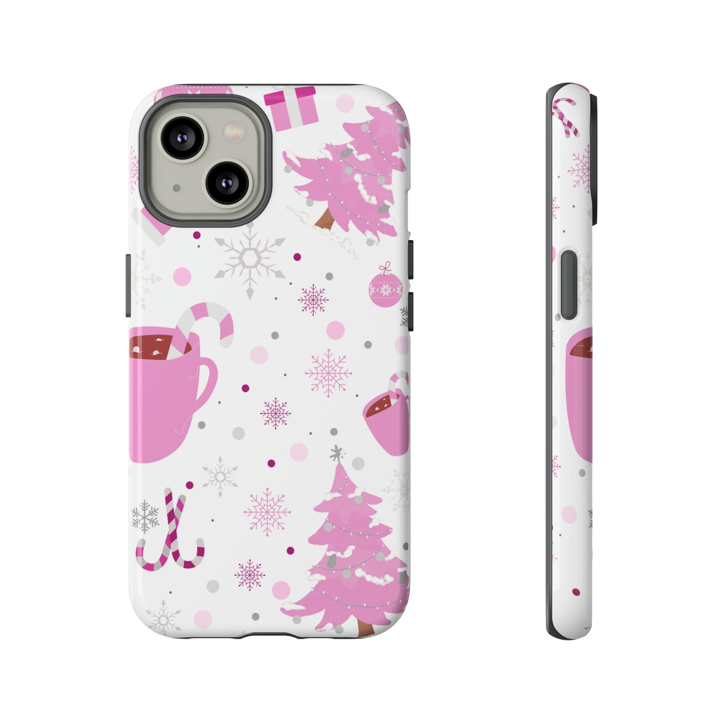 Pink Christmas Protective Case for Iphone, Samsung and