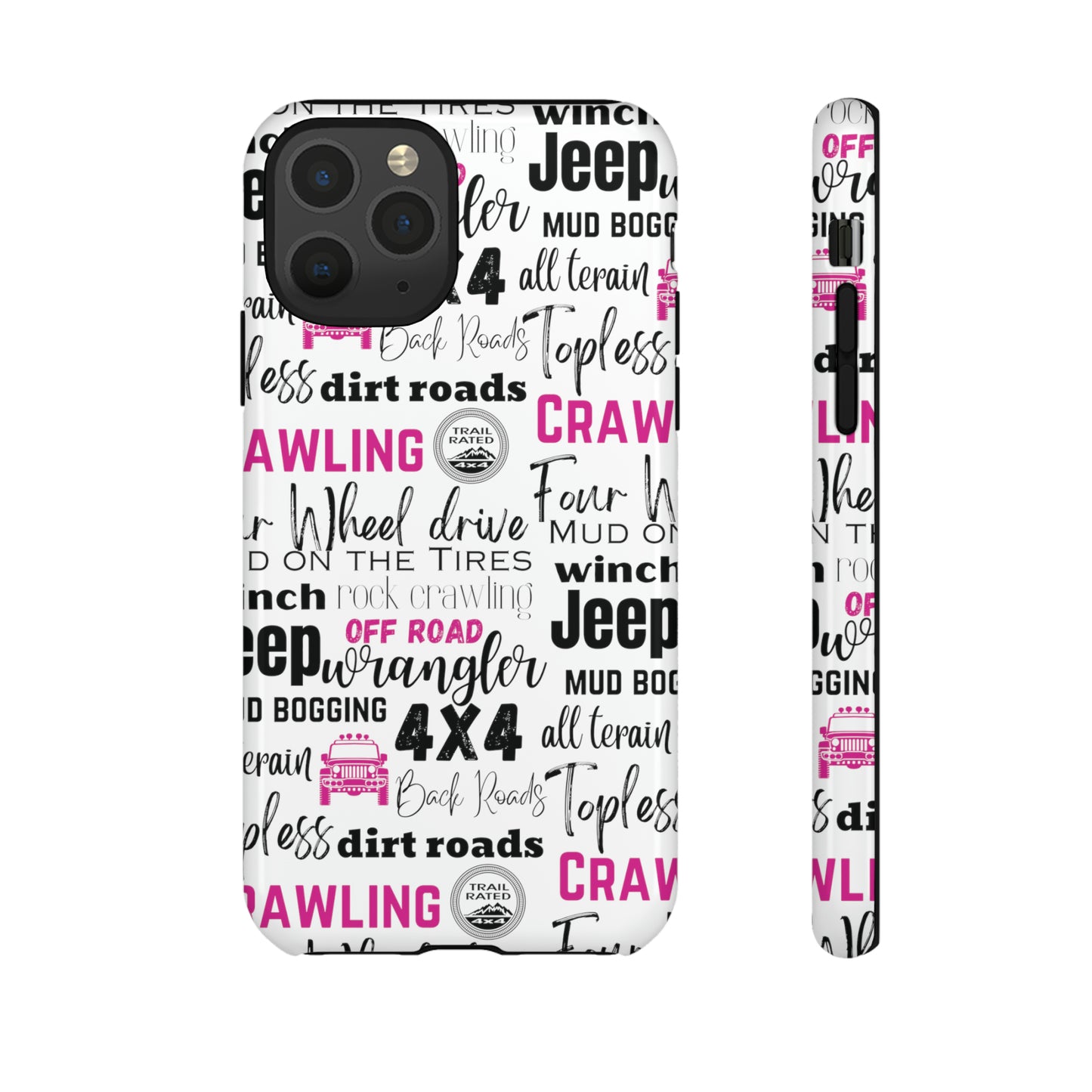 Off Road Subway Art Splash of Pink Protective Phone Case for Iphone, Samsung and Google Phones