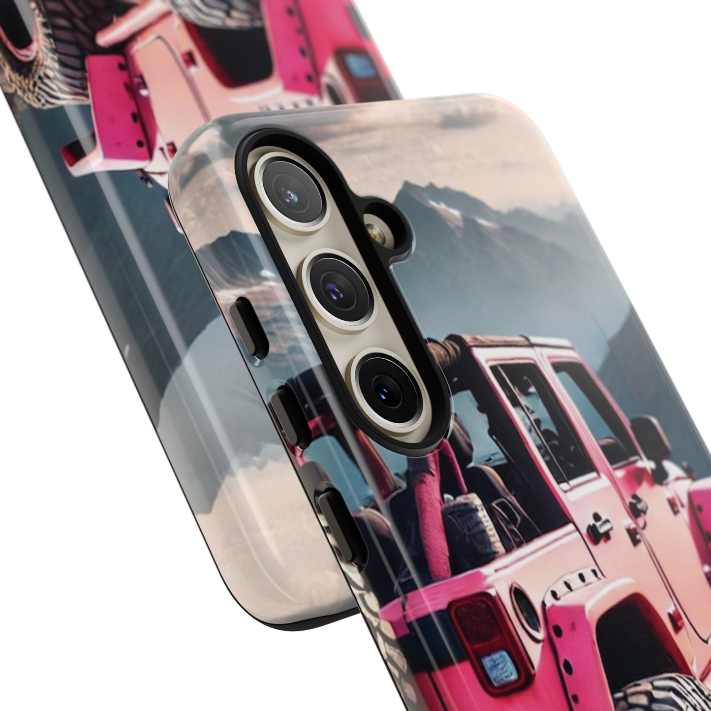 Pink Jeep Protective Phone Case