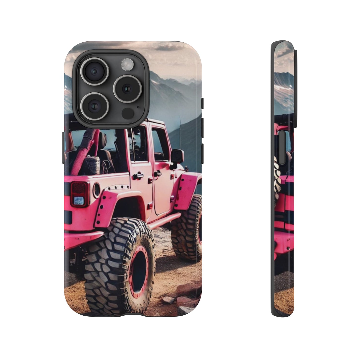 Pink Jeep Protective Phone Case