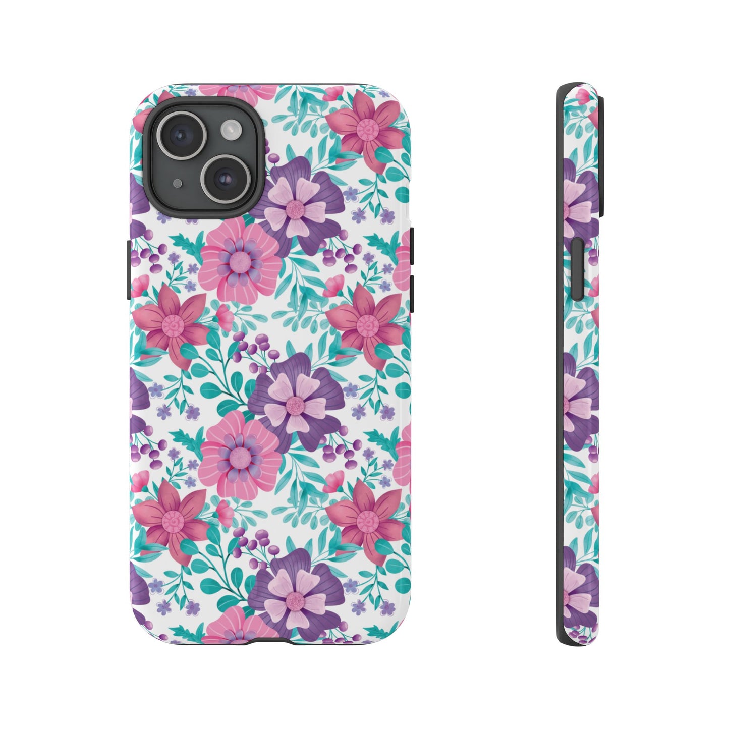 Pastel Flowers Protective Phone Case