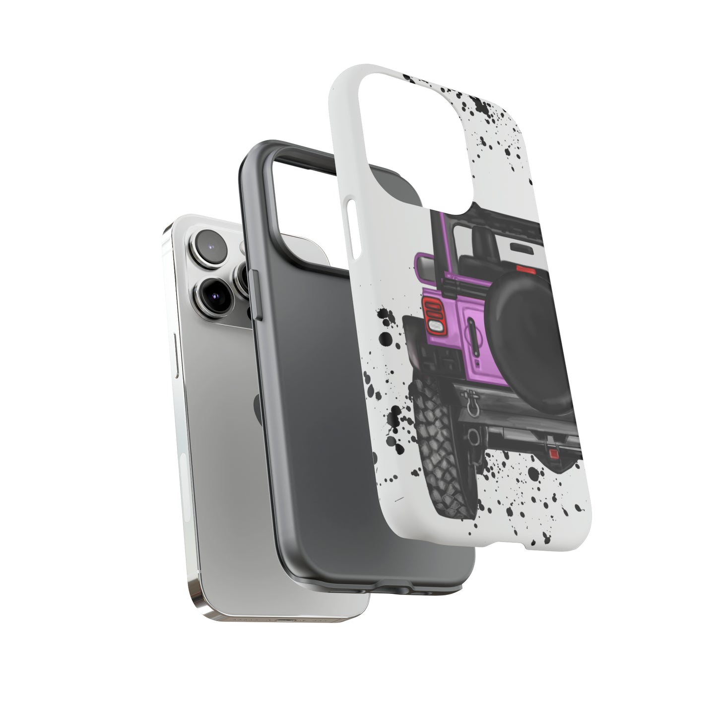 Off Road Life Charcoal Pink/Light Purple Protective Case for Iphone, Google and Samsung