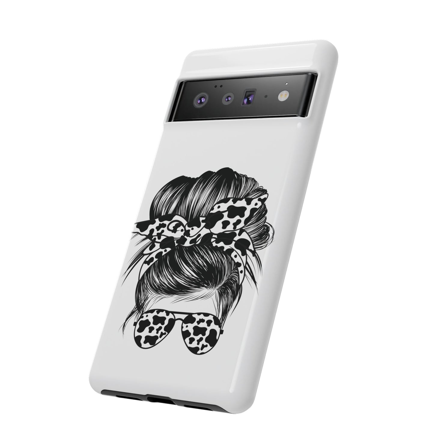 Cow Print Woman Mom Wife Protective Phone Case for Iphone, Samsung and Google Phones