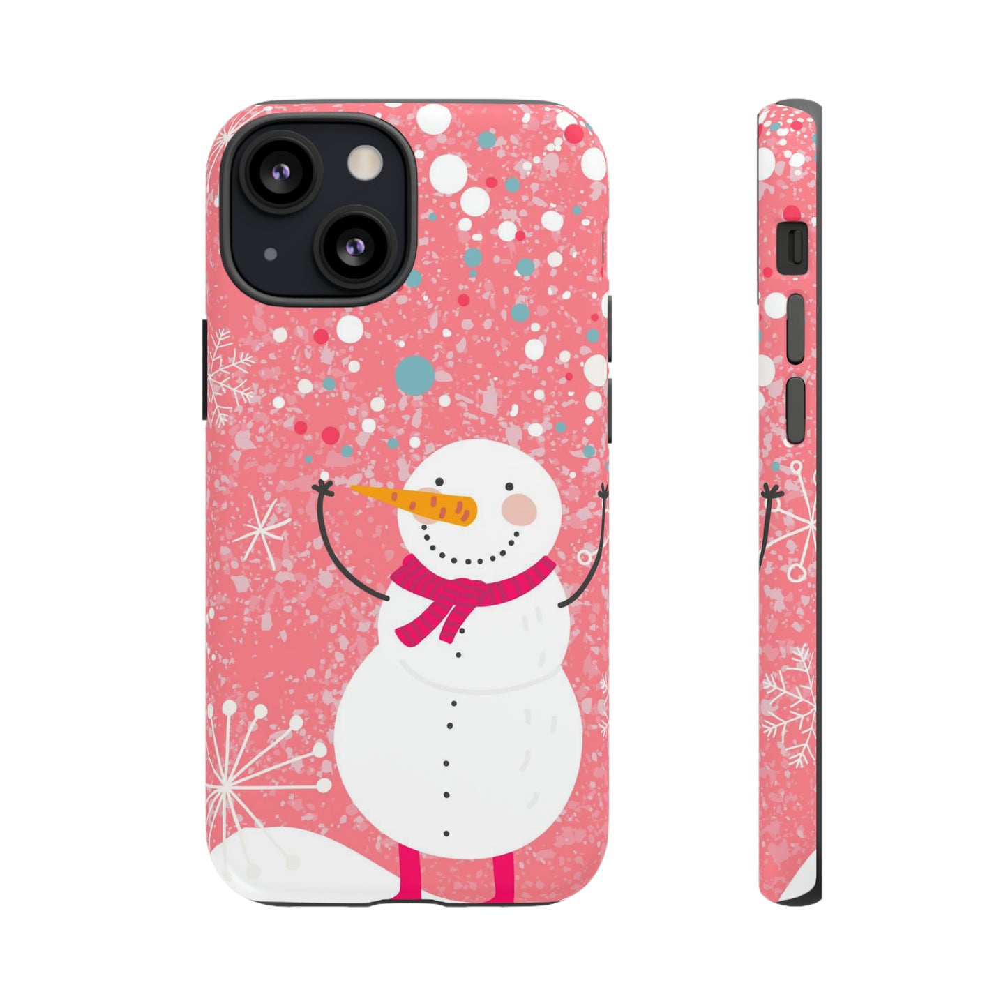 Pink Snowman Protective Case for Iphone, Samsung and a Google phones