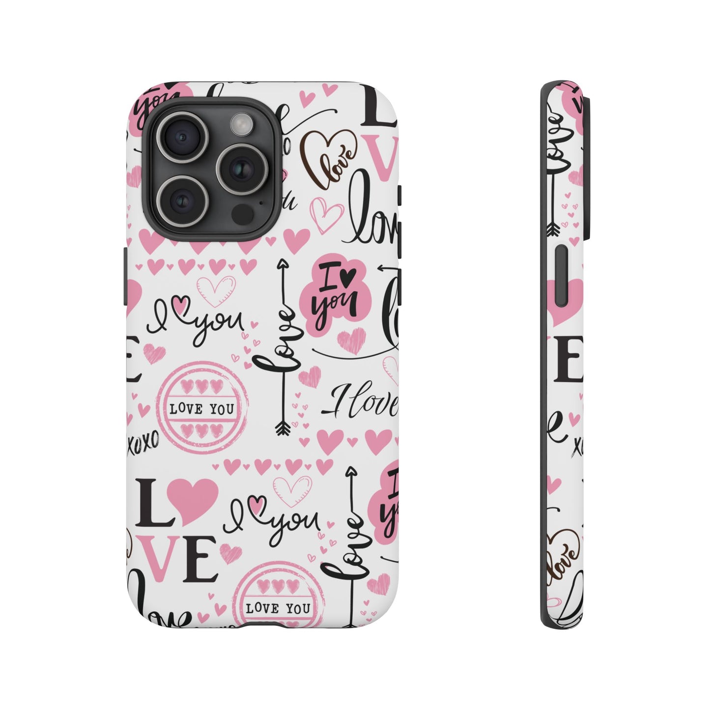Valentine Love Pink Protective Phone Case for Iphone, Samsung and Google Devices