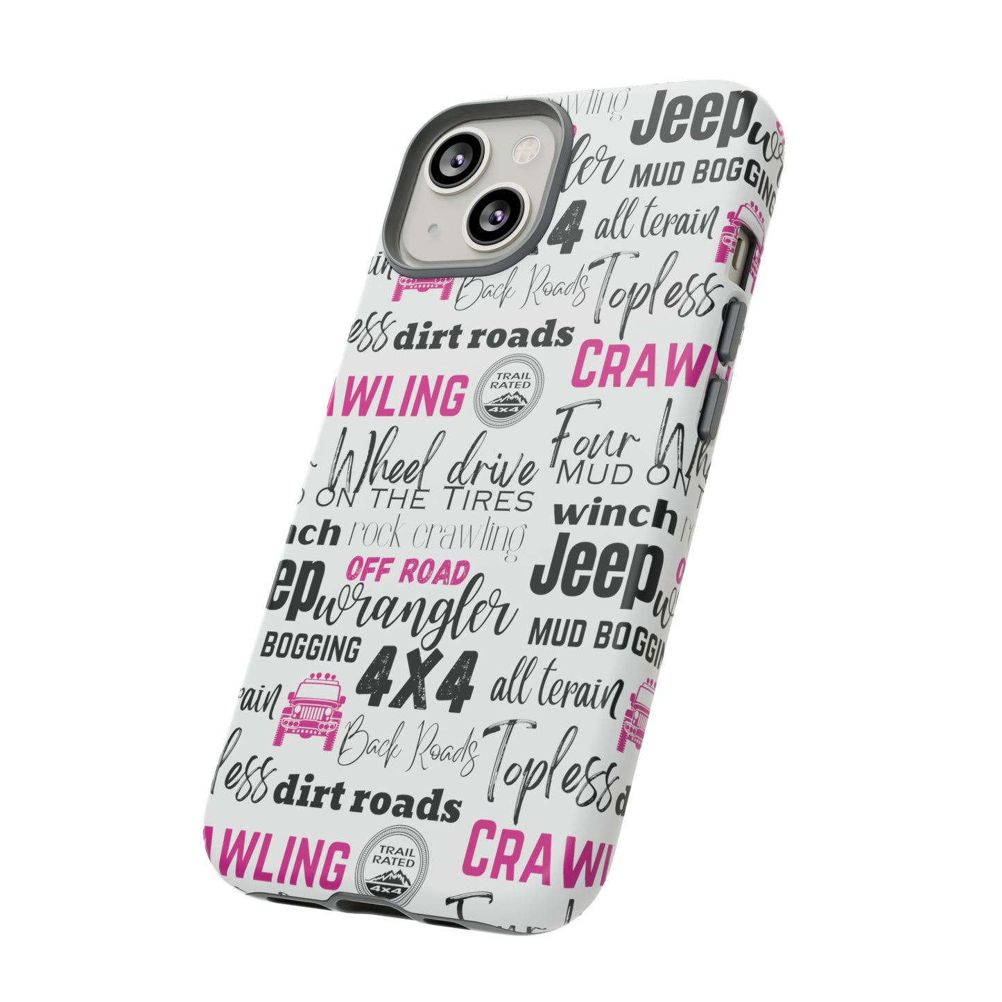 Off Road Subway Art Splash of Pink Protective Phone Case for Iphone, Samsung and Google Phones