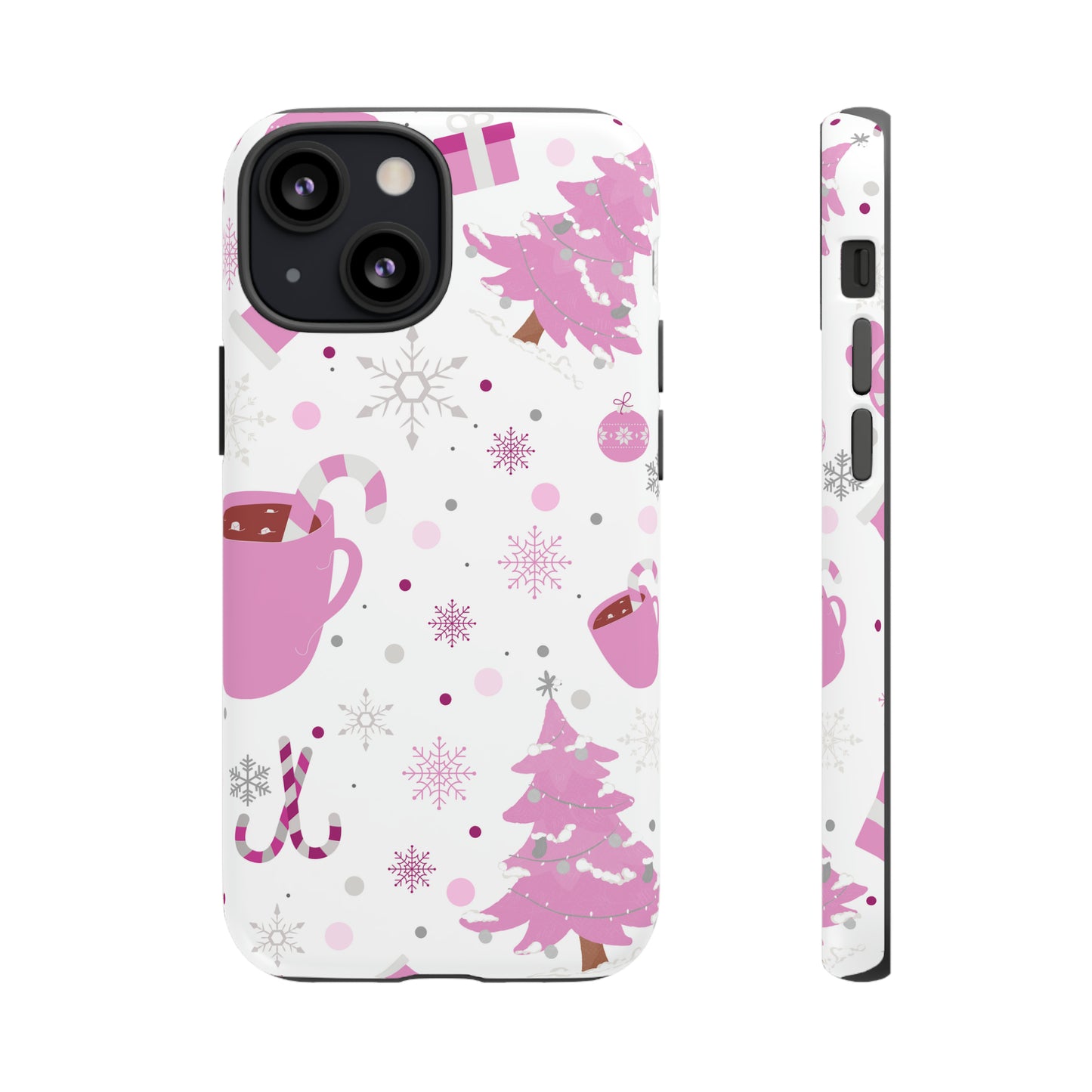 Pink Christmas Protective Case for Iphone, Samsung and