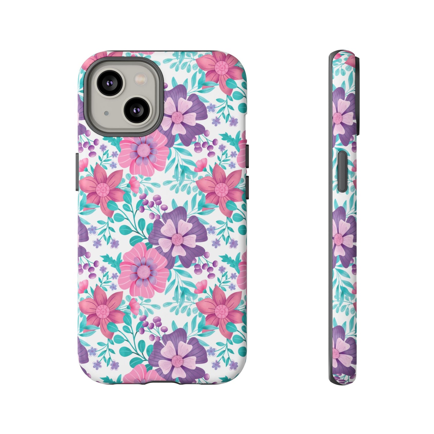 Pastel Flowers Protective Phone Case